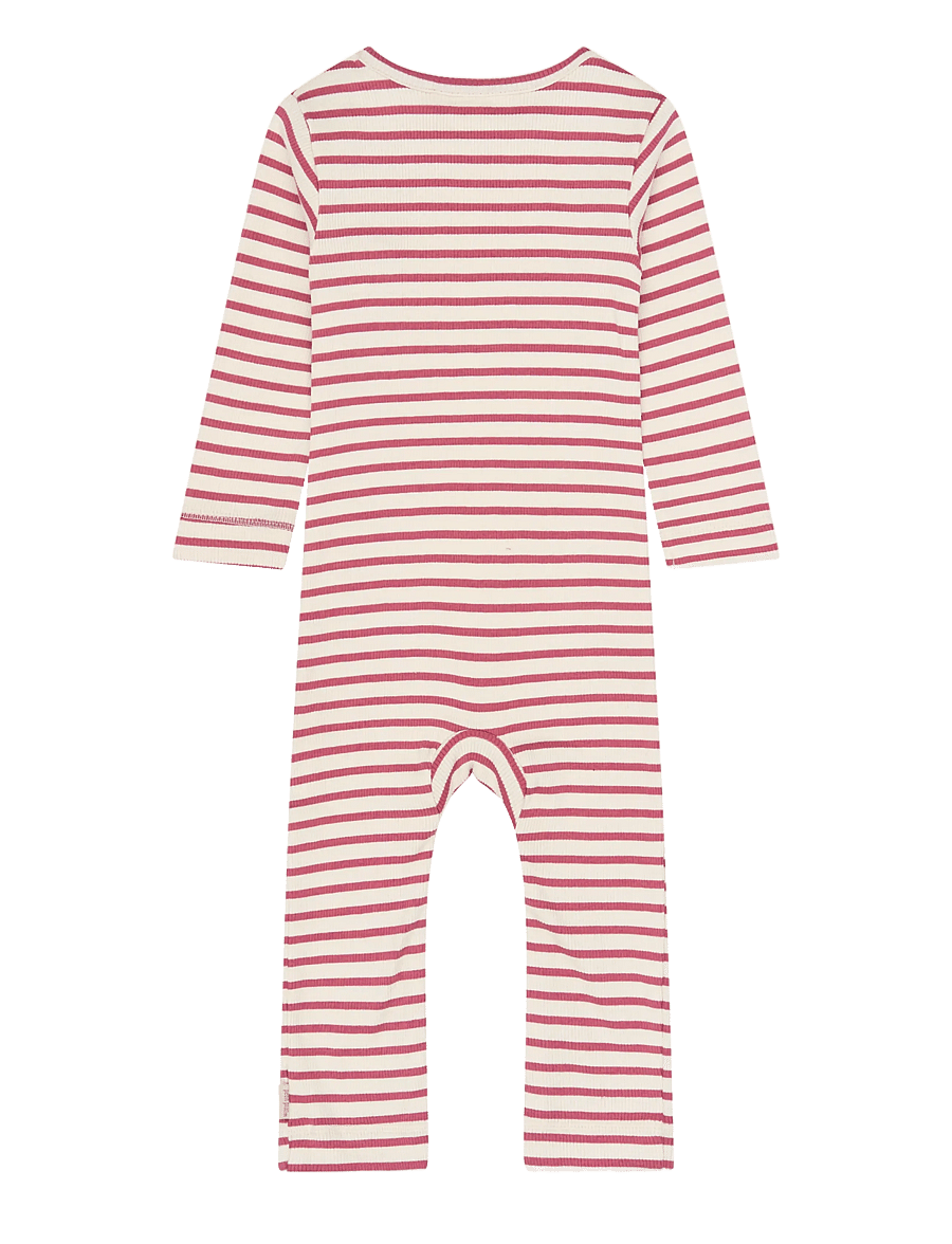 Petit Piao - PPSky L_S Jumpsuit - jumpsuits - mauvewood striped - 1