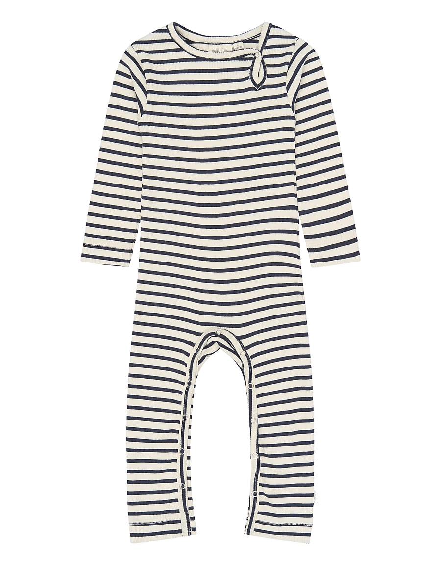Petit Piao - PPSky L_S Jumpsuit - kombinesoonid - navy blazer striped - 0