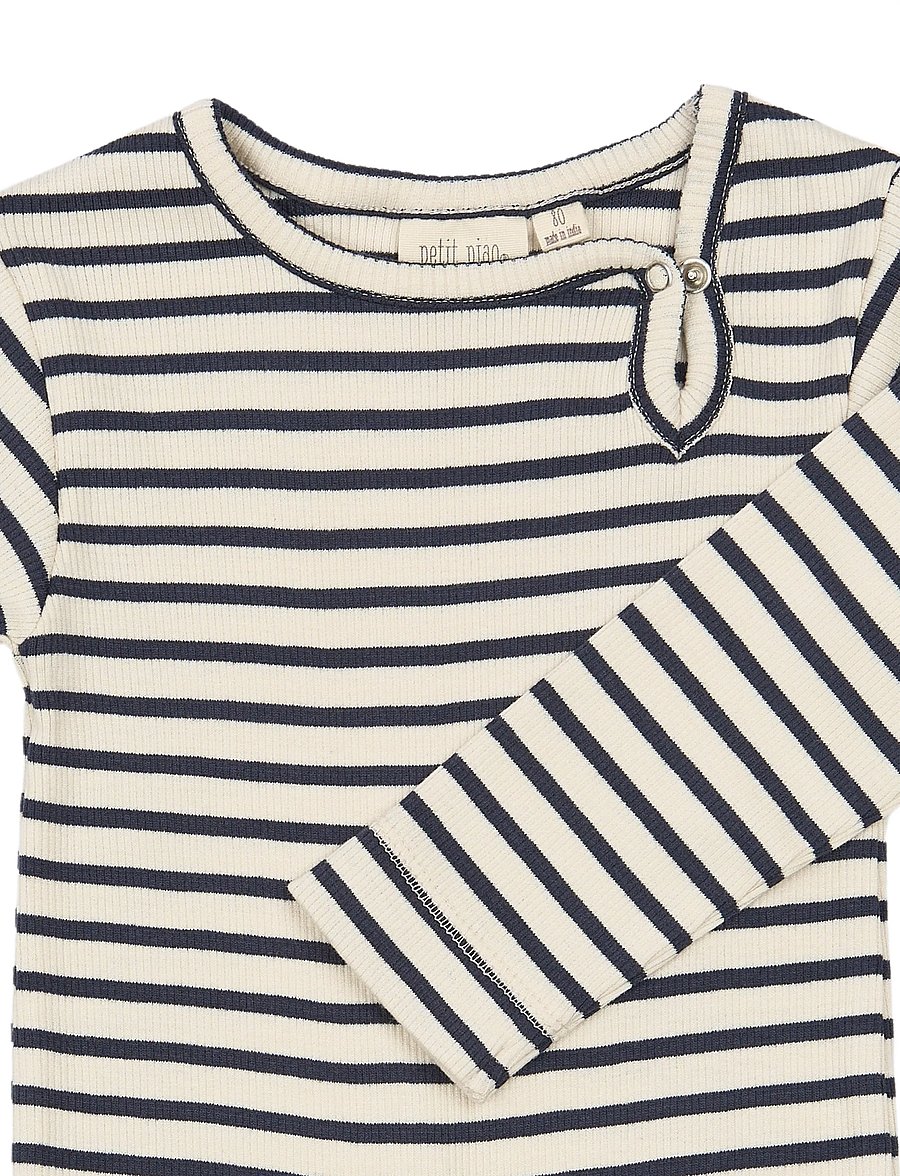 Petit Piao - PPSky L_S Jumpsuit - kombinesoonid - navy blazer striped - 2
