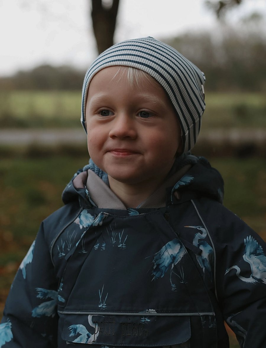 Petit Piao - PPSky Beanie 2-Pack - babymützen - chestnut striped - 0