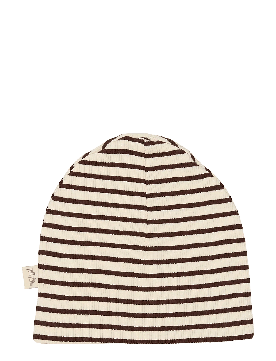 Petit Piao - PPSky Beanie 2-Pack - babyhuer - chestnut striped - 2