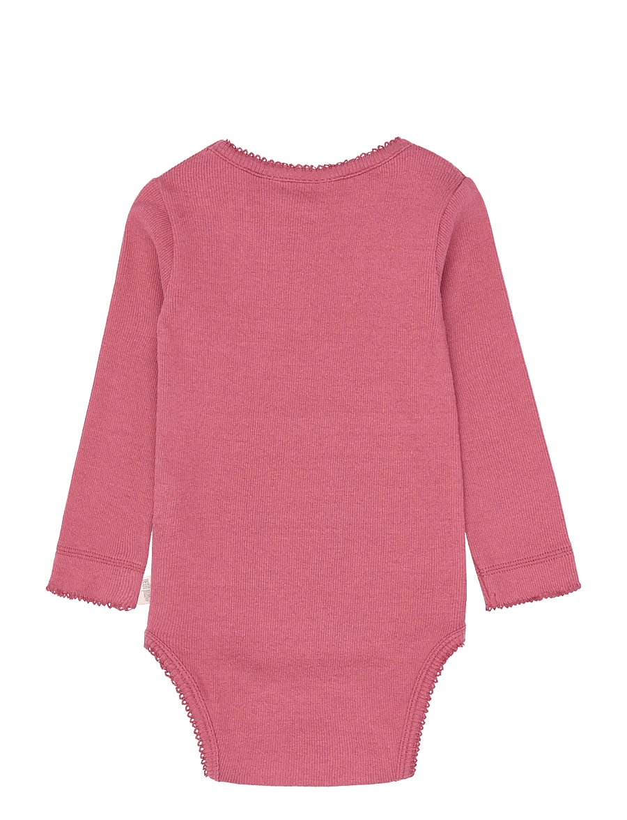 Petit Piao - PPSea L_S Body - långärmade bodies - mauvewood - 1