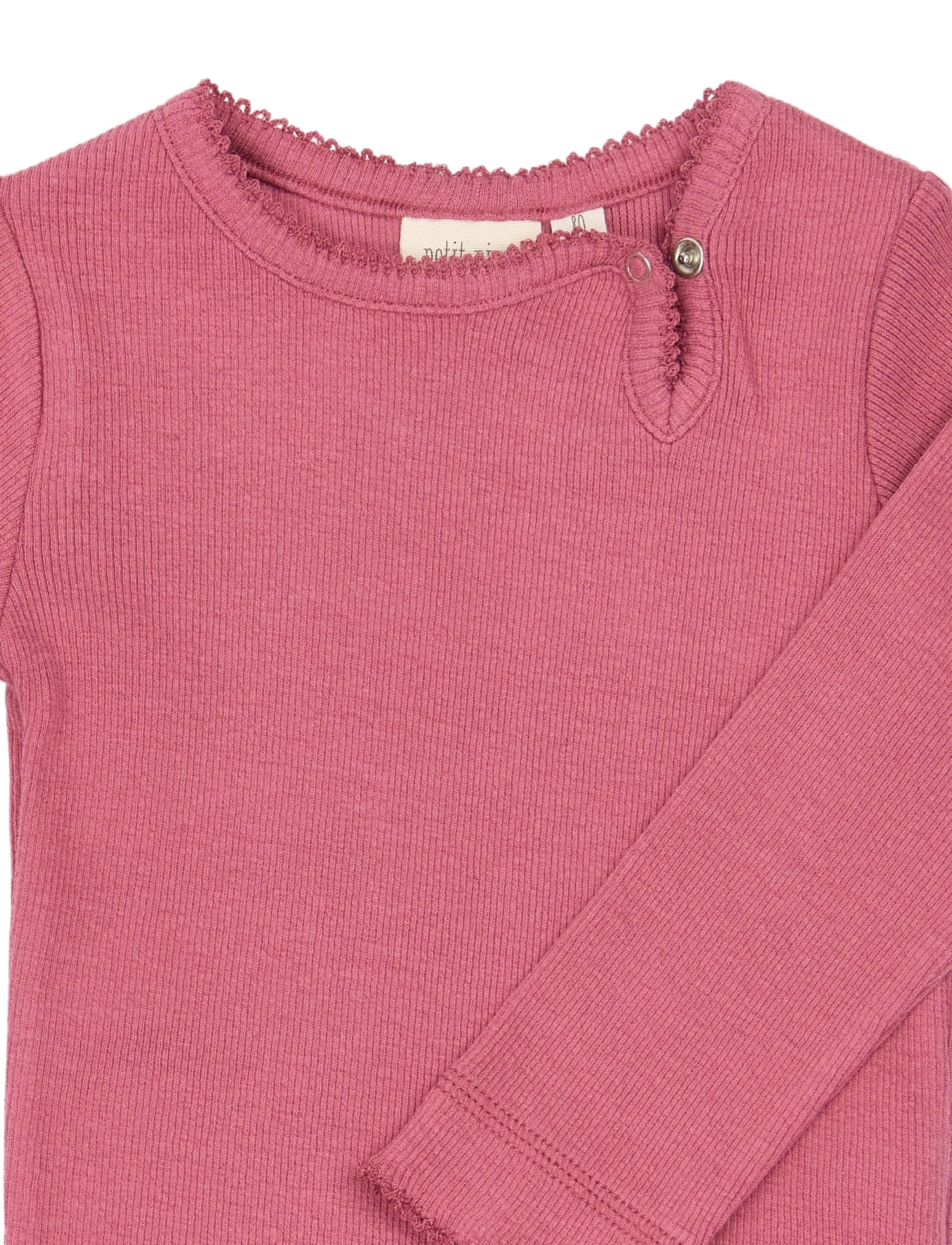 Petit Piao - PPSea L_S Body - långärmade bodies - mauvewood - 2