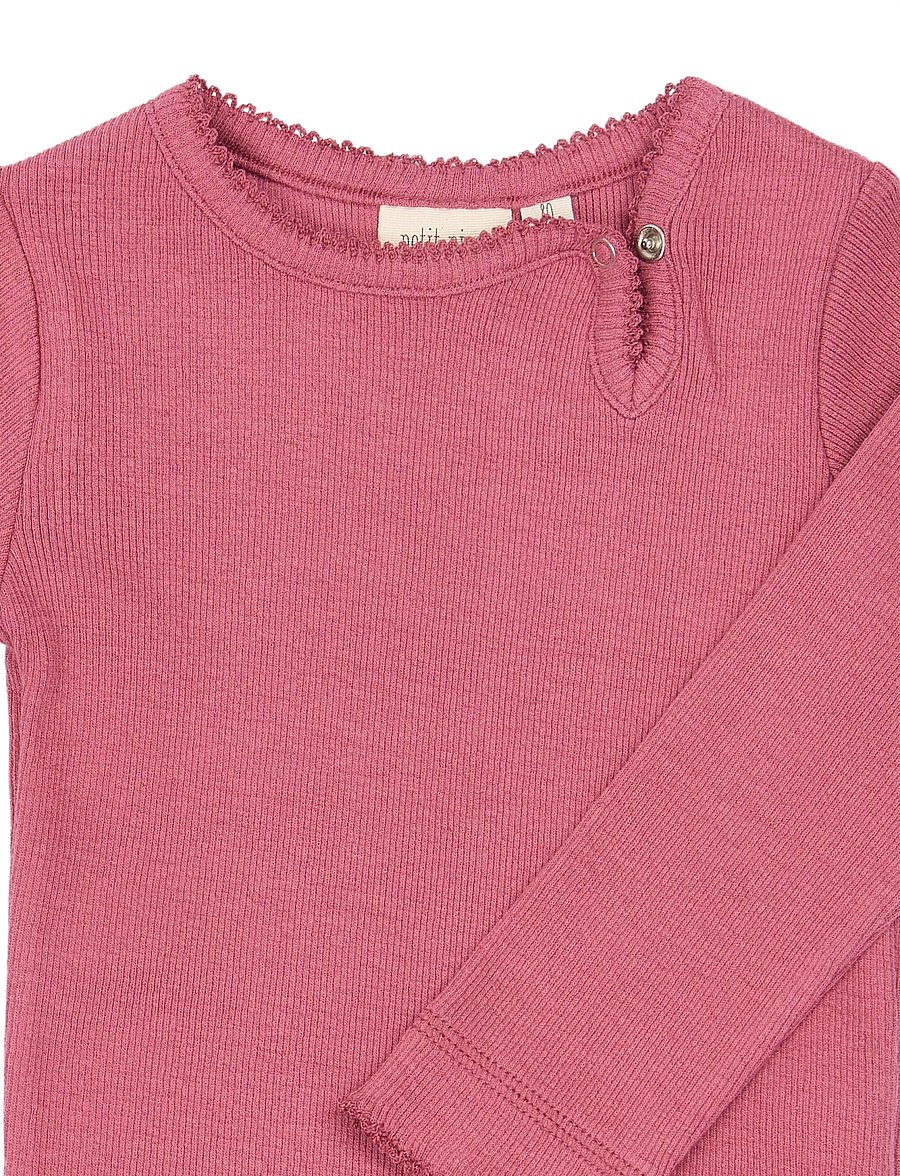 Petit Piao - PPSea L_S Body - långärmade bodies - mauvewood - 2