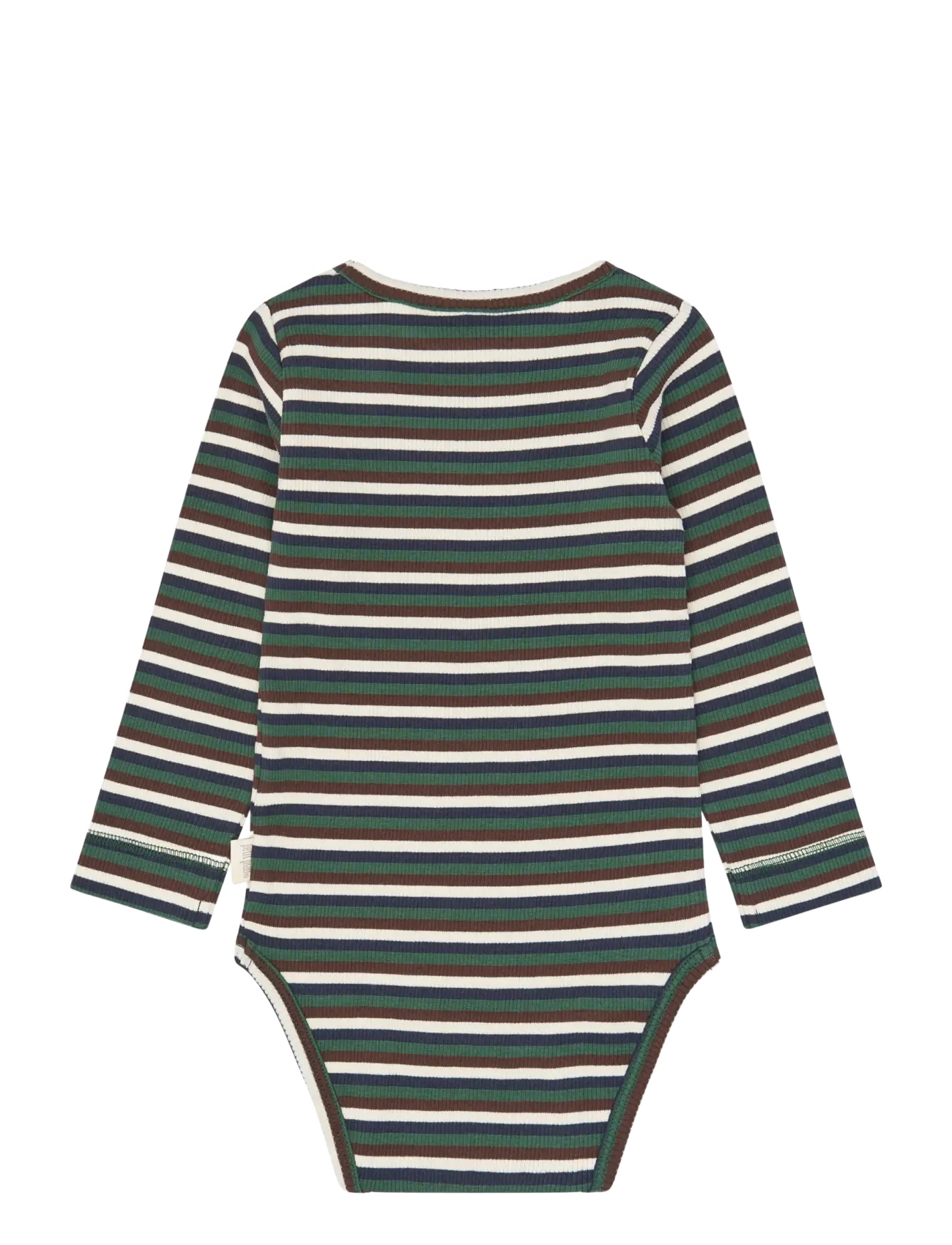 Petit Piao - PPSong L_S Body - långärmade bodies - trekking green multistriped - 1