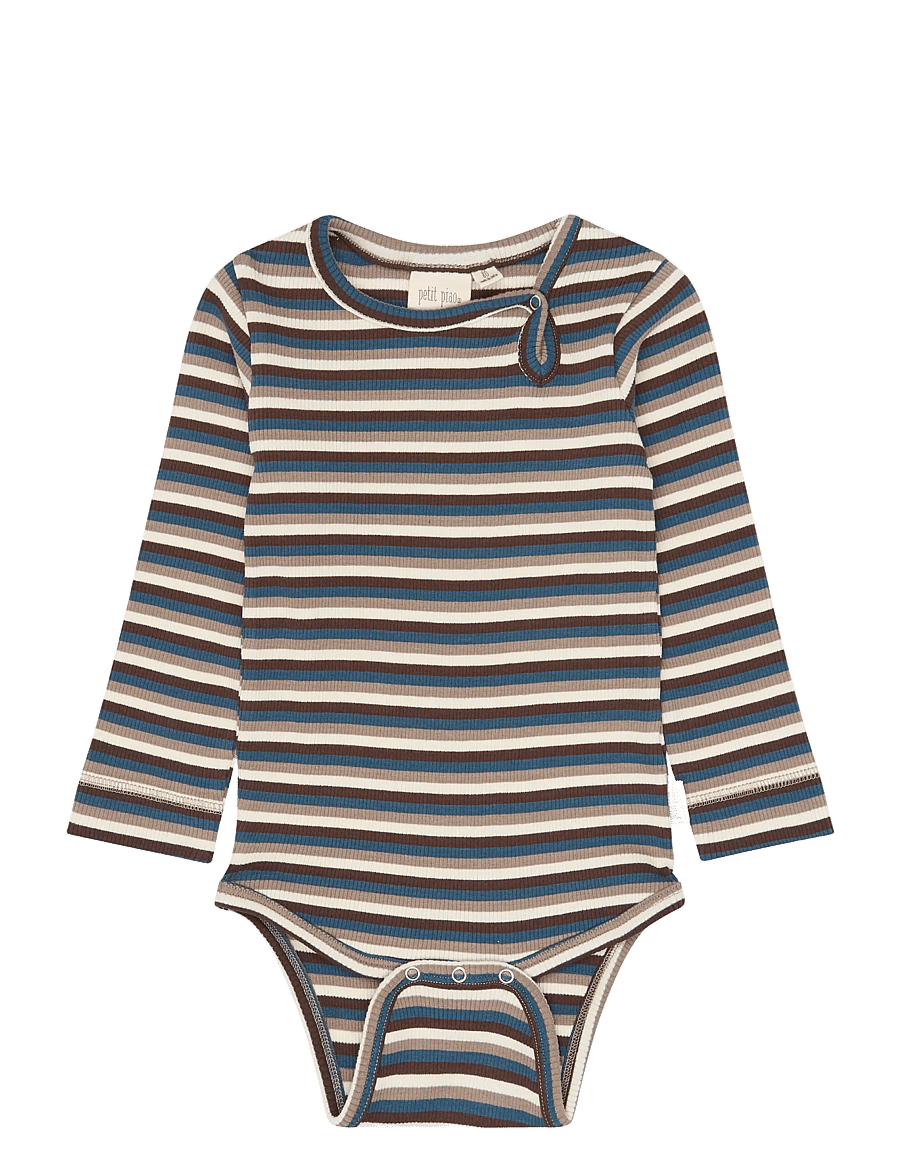 Petit Piao - PPSong L_S Body - langärmelige bodys - key largo multistriped - 0