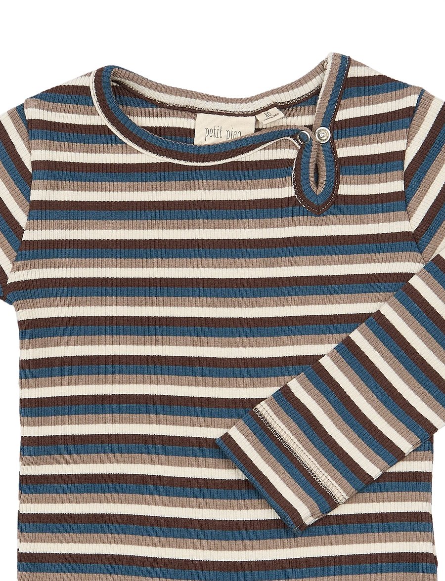 Petit Piao - PPSong L_S Body - langärmelige bodys - key largo multistriped - 2