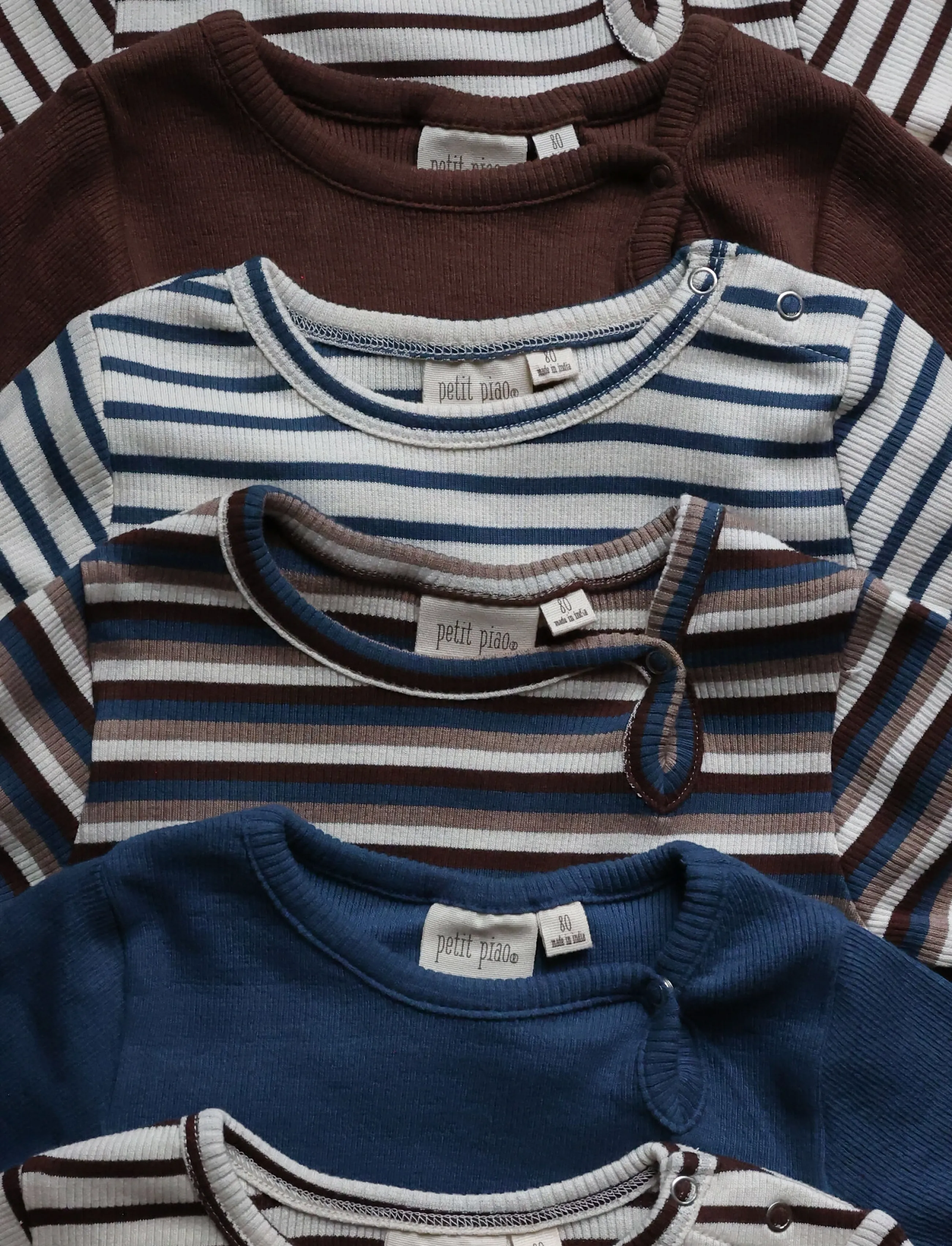 Petit Piao - PPSong L_S Body - langärmelige bodys - key largo multistriped - 5