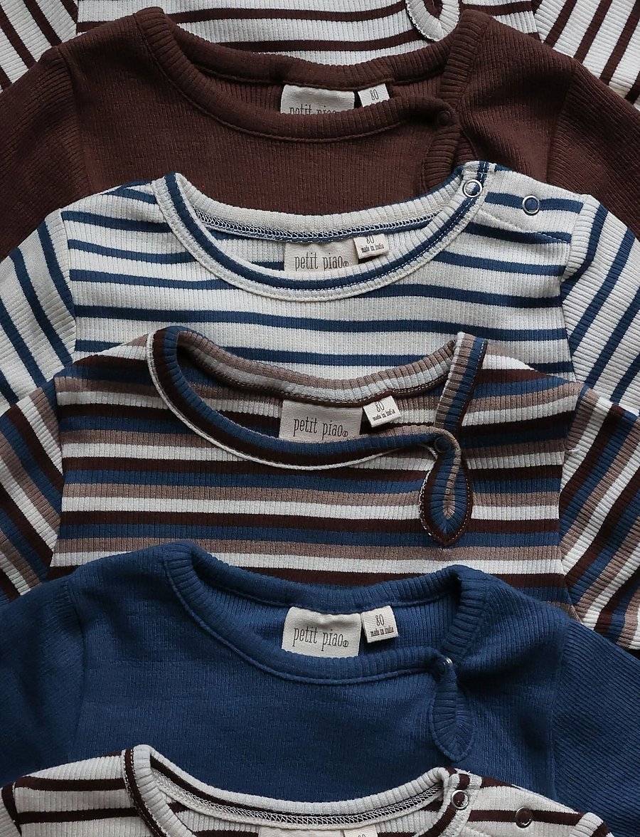 Petit Piao - PPSong L_S Body - langärmelige bodys - key largo multistriped - 5