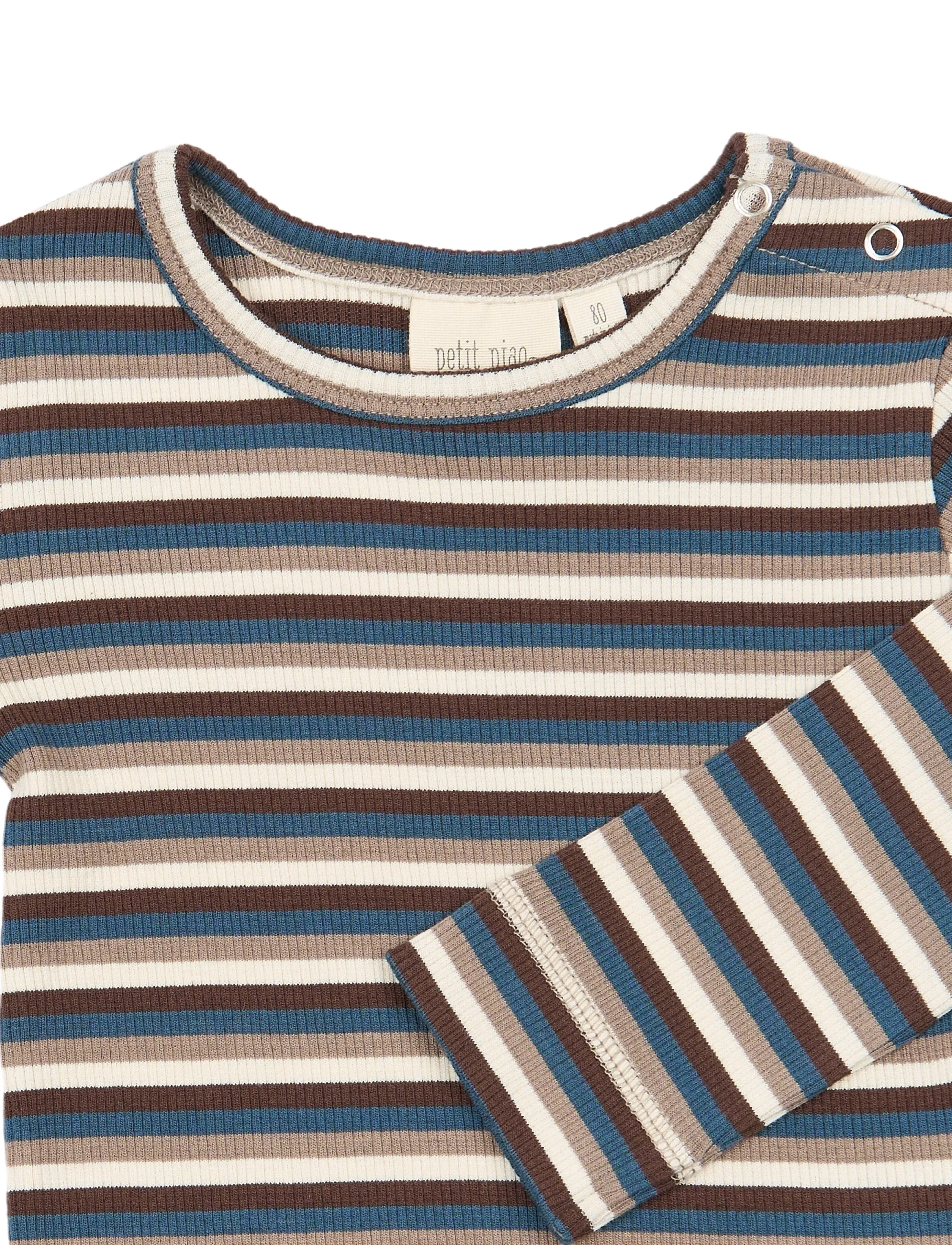 Petit Piao - PPSong L_S Tee - langärmelig - key largo multistriped - 2