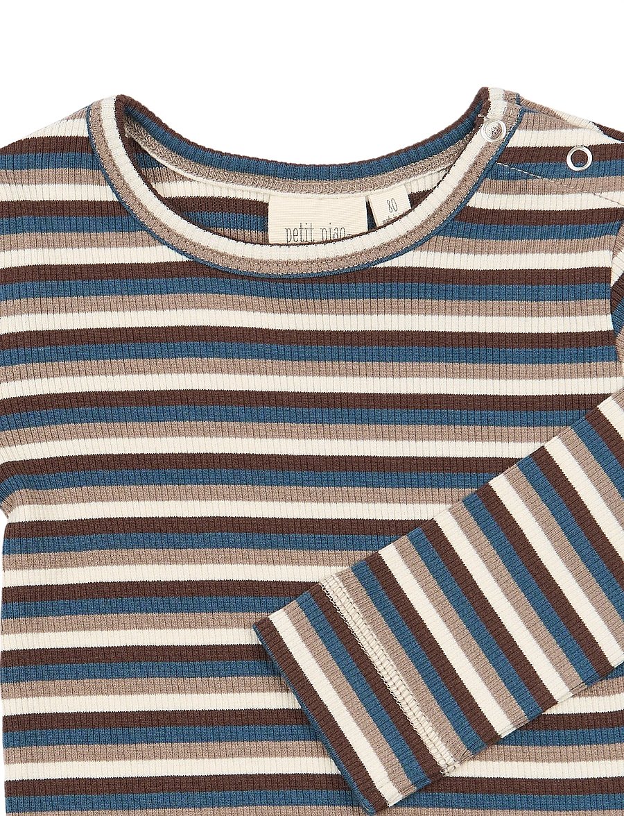 Petit Piao - PPSong L_S Tee - langärmelig - key largo multistriped - 2