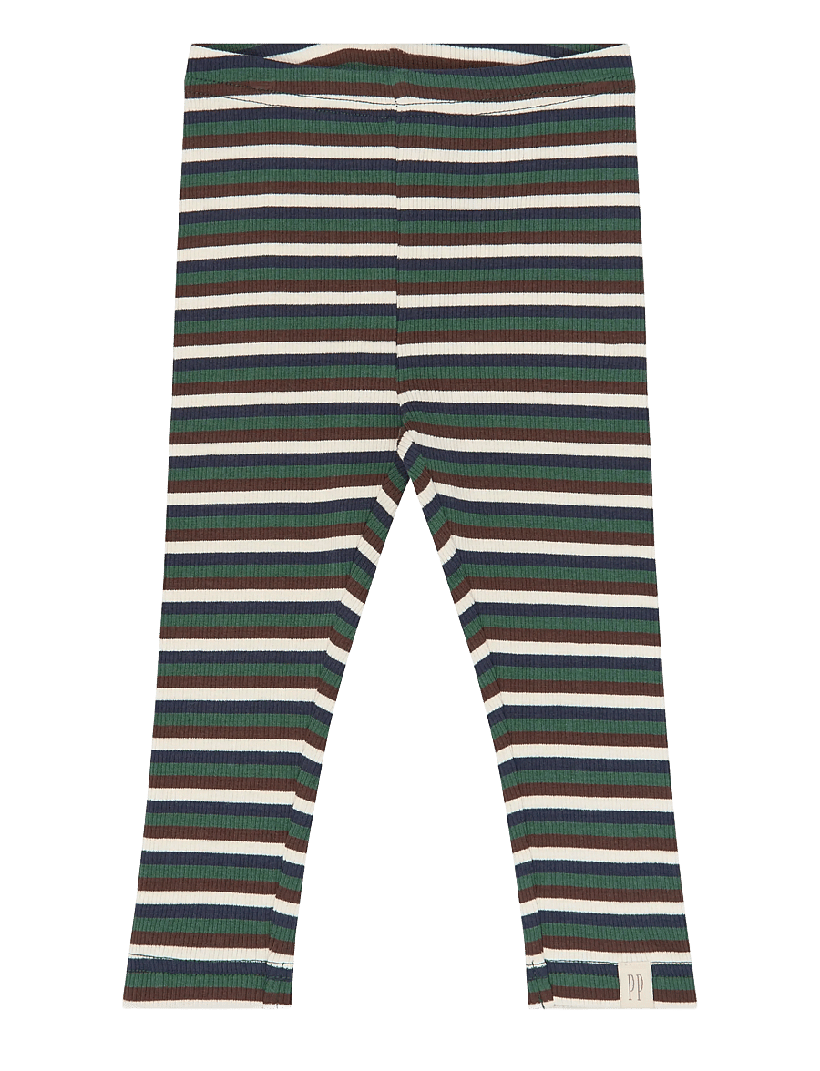 Petit Piao - PPSong Leggings - retuusid - trekking green multistriped - 0