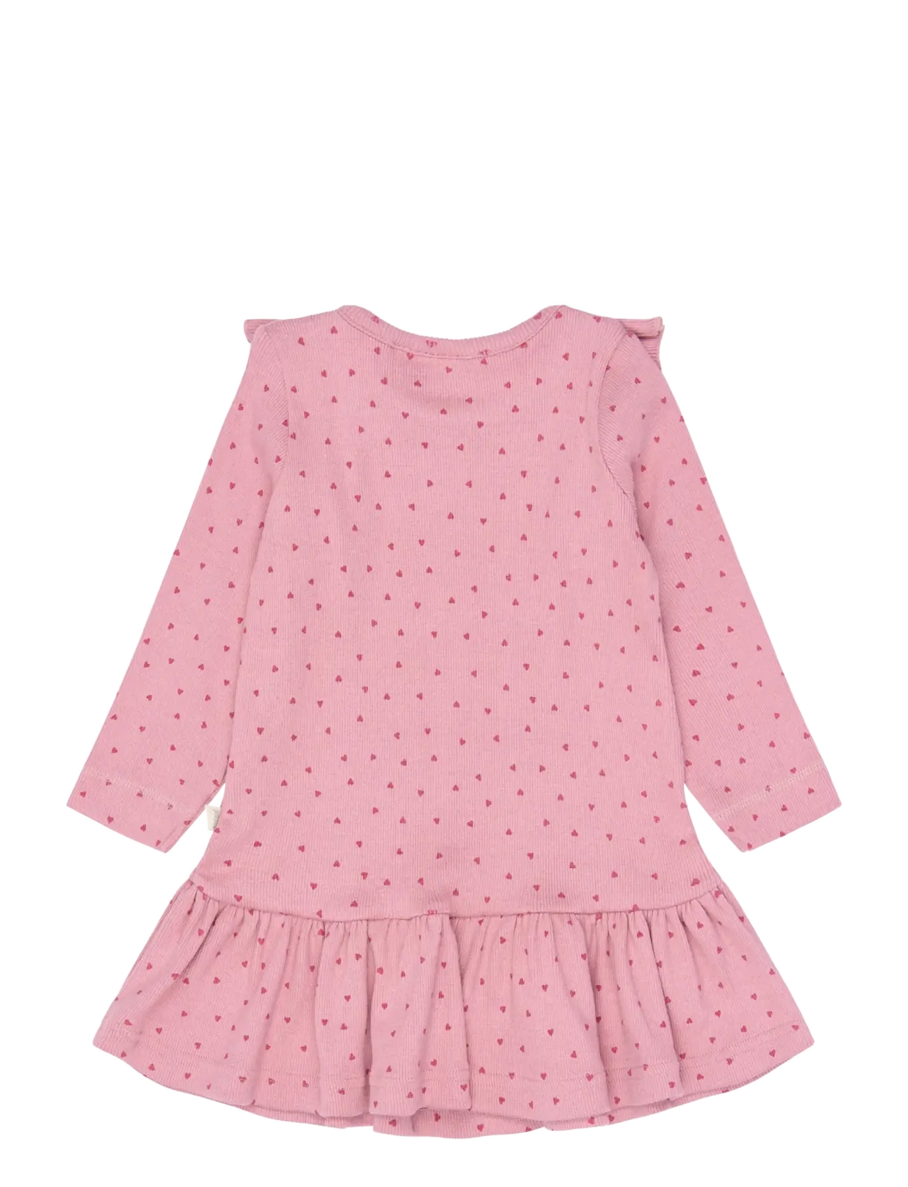 Petit Piao PPSonja L_S Dress - Kjoler - ROSE ELEGANCE HEART AOP / pink/rose