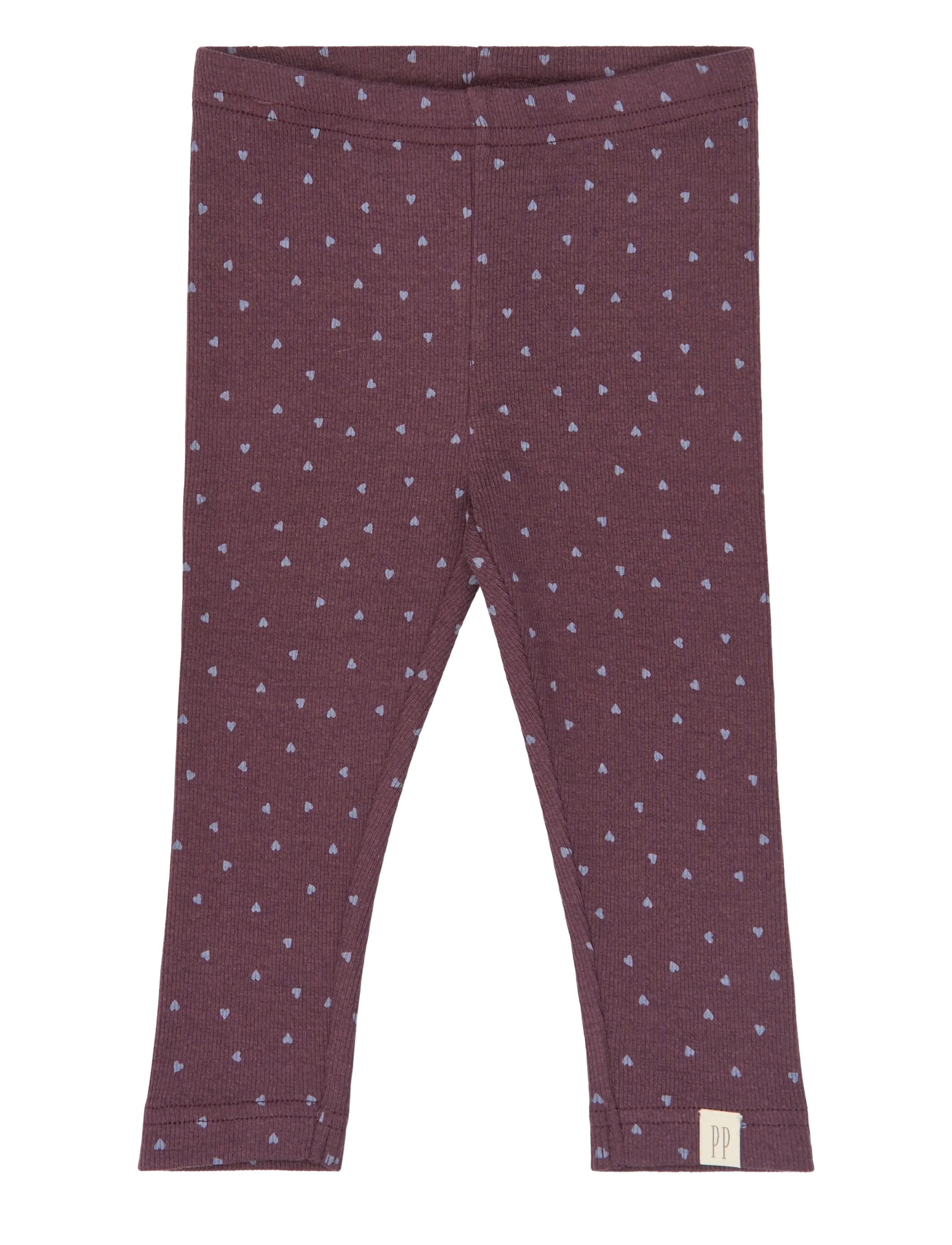 Petit Piao PPSonja Leggings - Bottoms - HUCKLEBERRY HEART AOP / burgundy