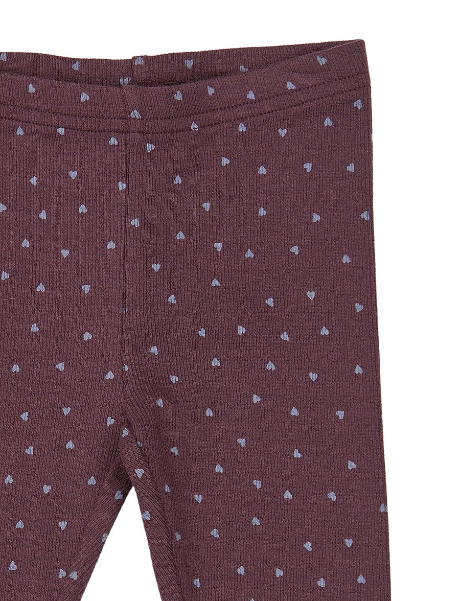 Petit Piao - PPSonja Leggings - retuusid - huckleberry heart aop - 2