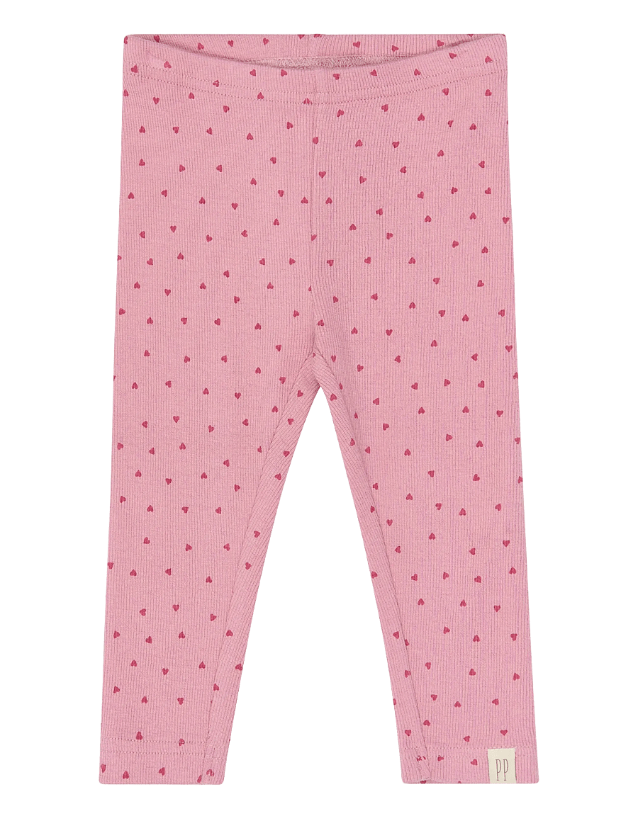 Petit Piao - PPSonja Leggings - retuusid - rose elegance heart aop - 0