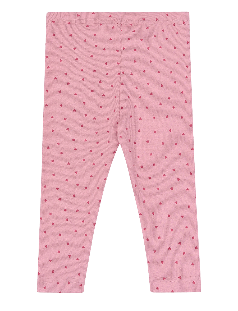 Petit Piao - PPSonja Leggings - retuusid - rose elegance heart aop - 1