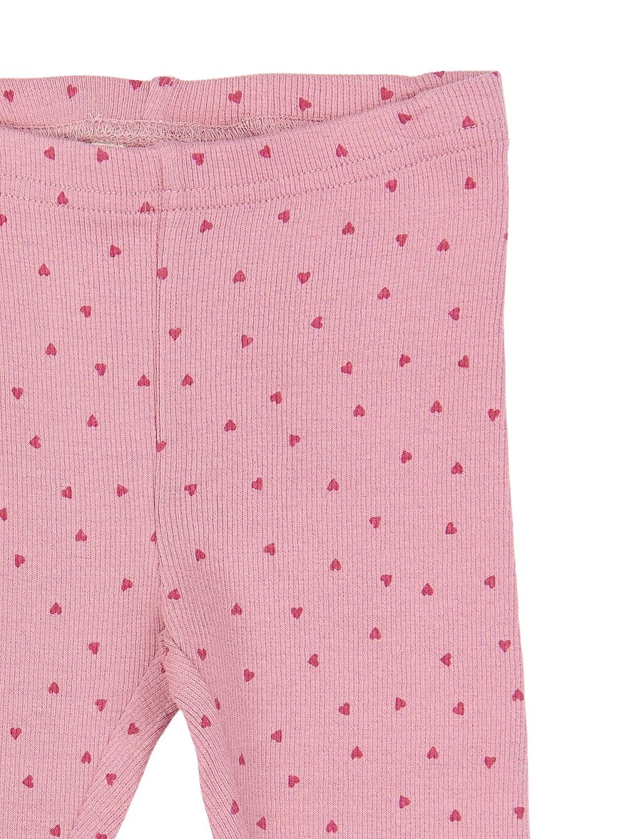 Petit Piao - PPSonja Leggings - retuusid - rose elegance heart aop - 2