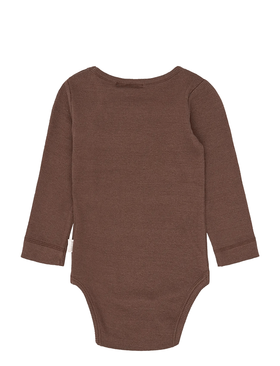 Petit Piao - PPStone L_S Body - langärmelige bodys - chestnut - 1
