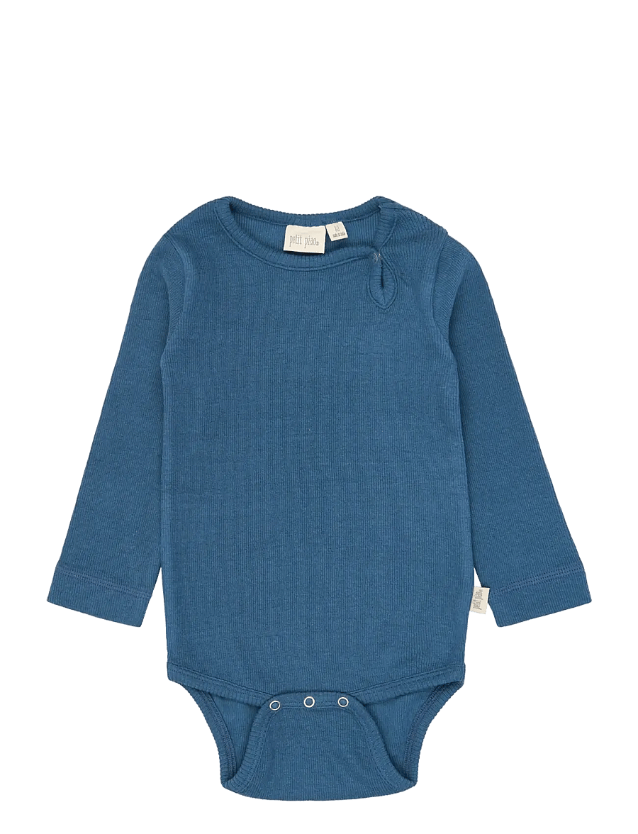 Petit Piao - PPStone L_S Body - langärmelige bodys - key largo - 0