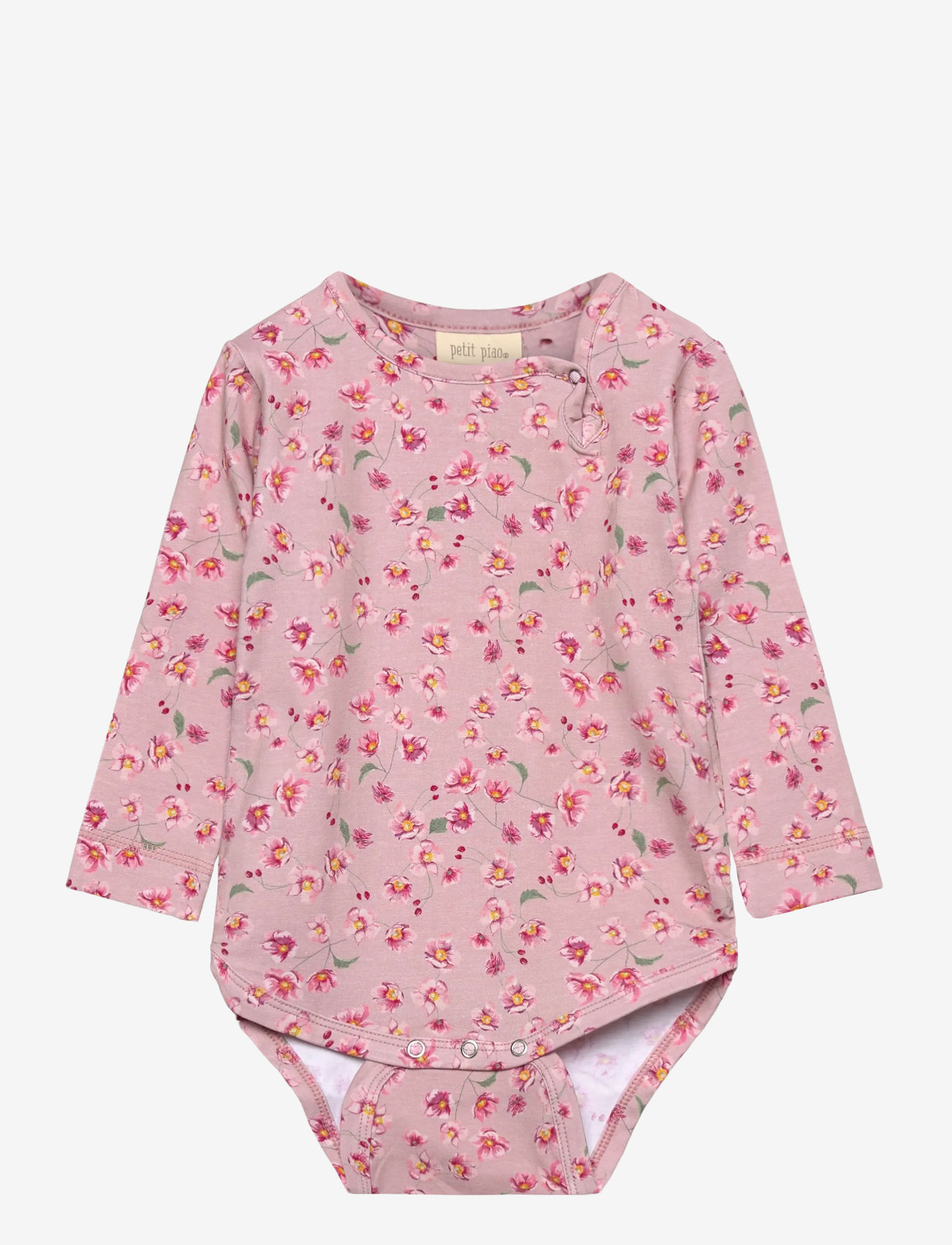 Petit Piao - Body L/S Printed - laveste priser - autumn anemone - 0