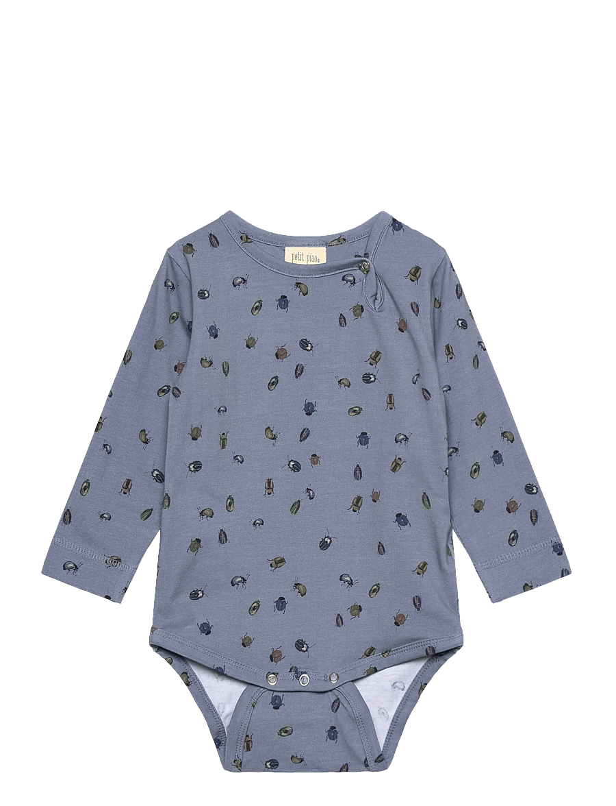 Petit Piao - Body L/S Printed - langärmelige bodys - beetle - 0