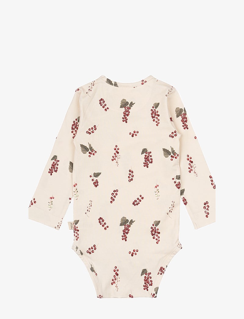 Petit Piao - Body L/S Printed - pikkade varrukatega bodid - berry - 1