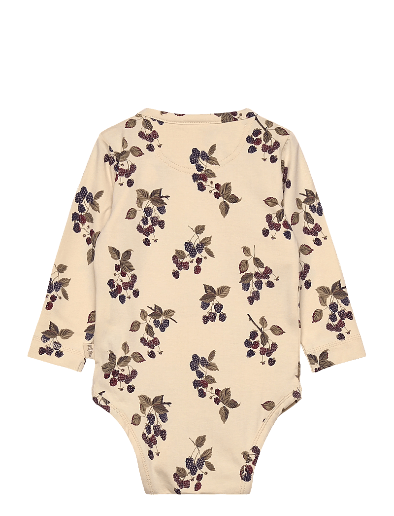 Petit Piao - Body L/S Printed - langärmelige bodys - black berry - 1