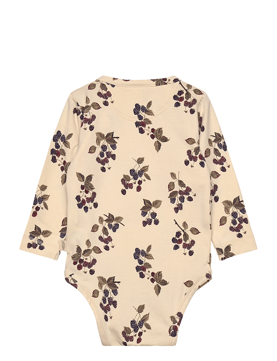 Petit Piao - Body L/S Printed - langärmelige bodys - black berry - 1