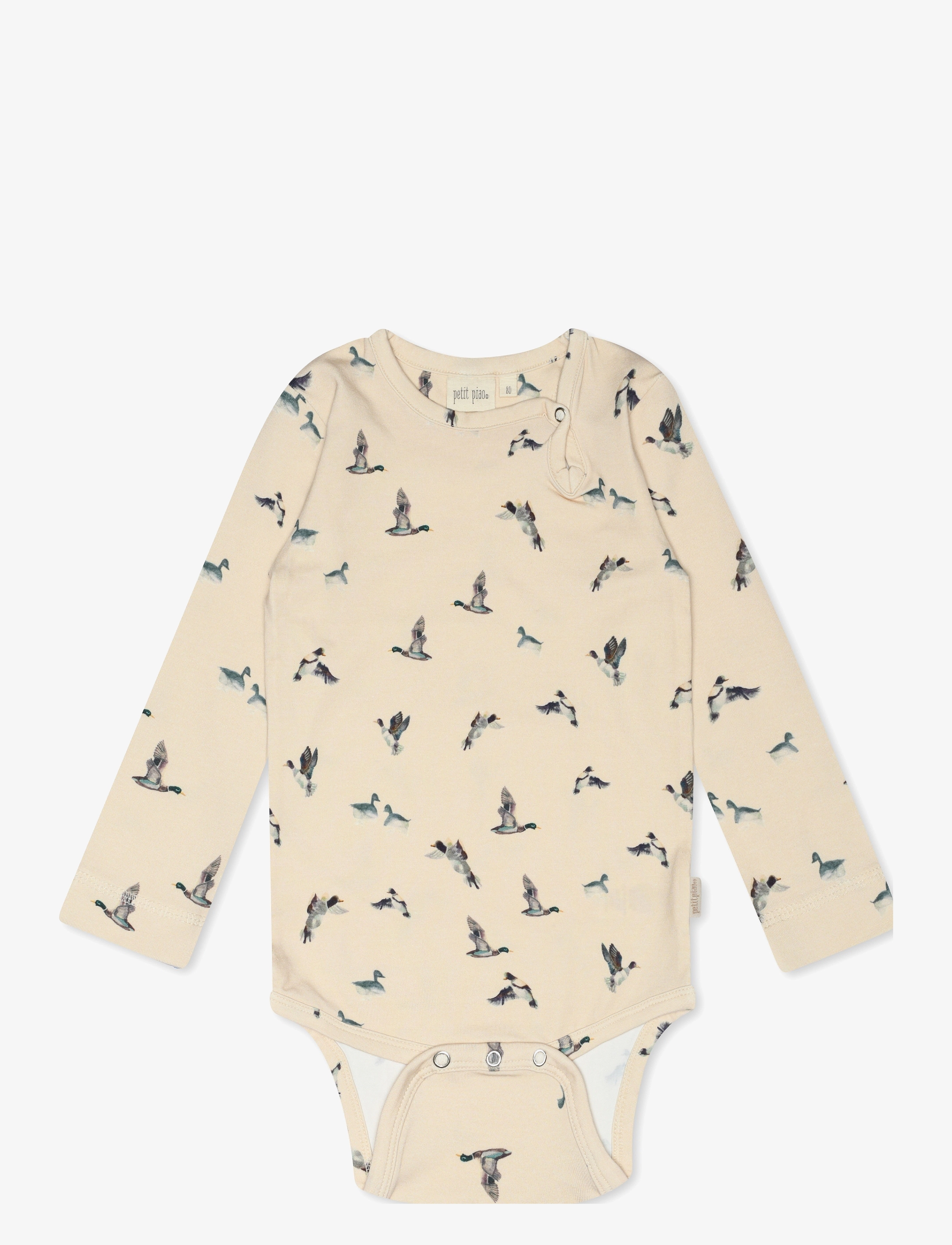 Petit Piao - Body L/S Printed - laveste priser - duck aop - 1