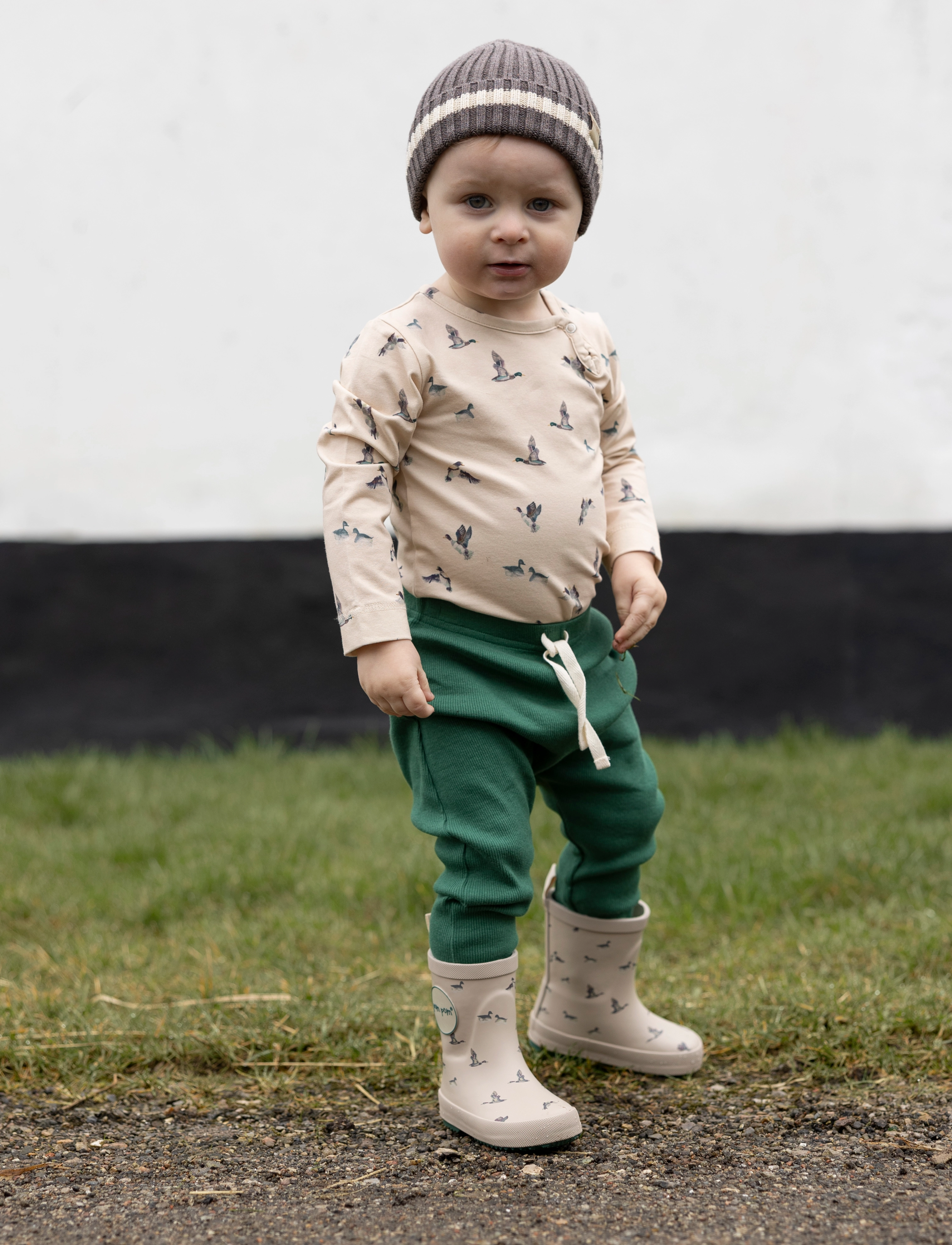 Petit Piao - Body L/S Printed - laveste priser - duck aop - 2