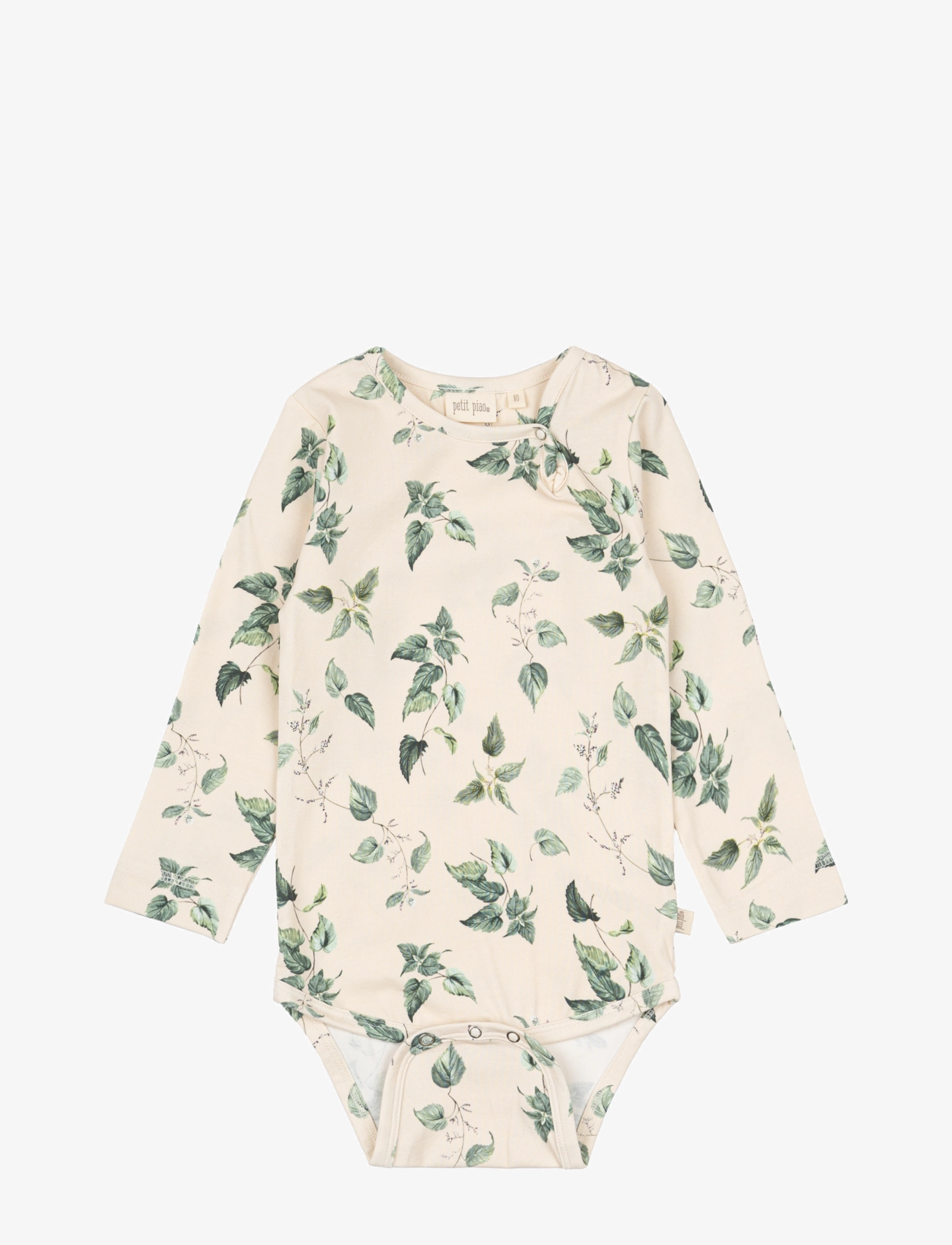 Petit Piao - Body L/S Printed - laveste priser - nettle - 1