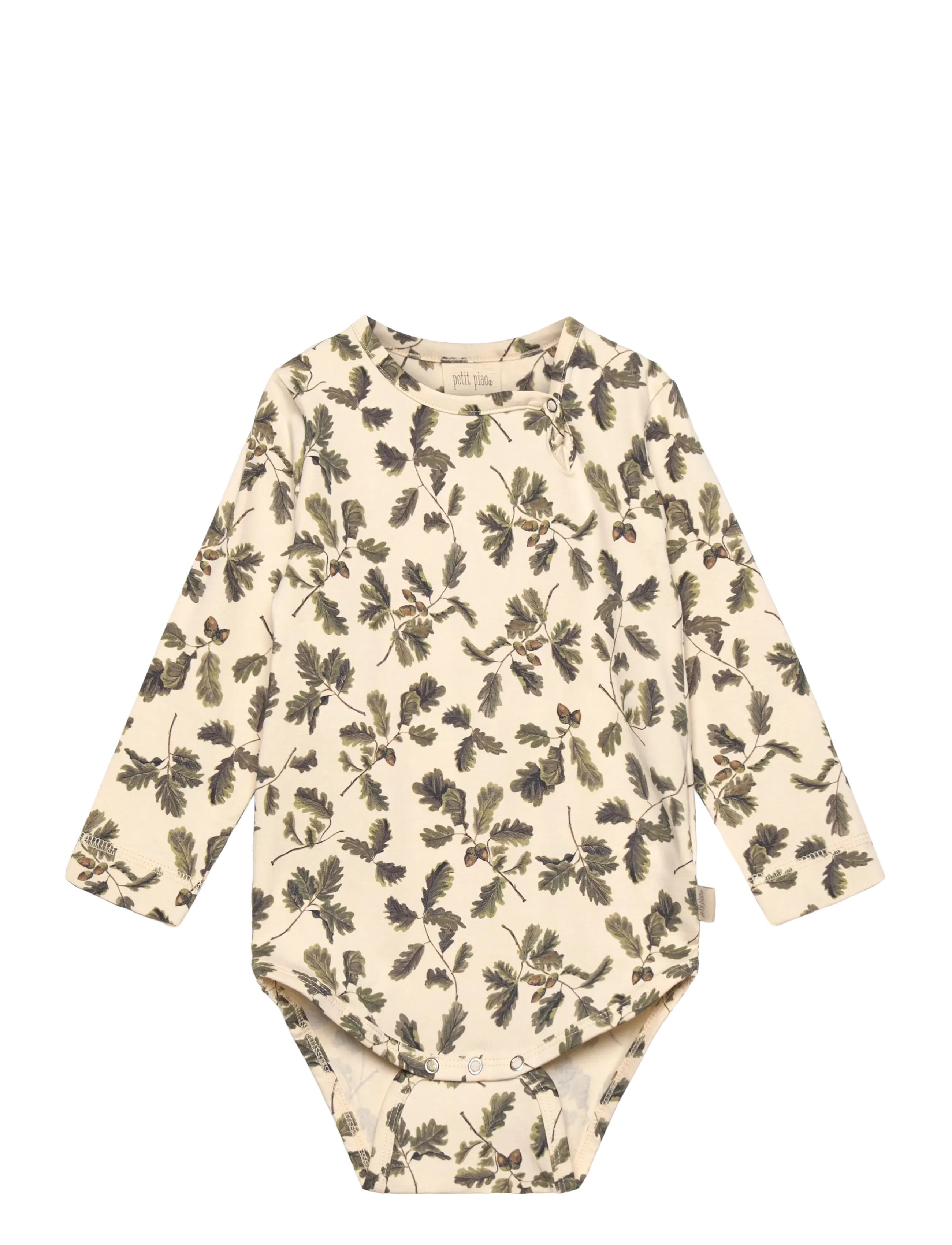 Petit Piao Body L/S Printed - Kläder - OAK / cream