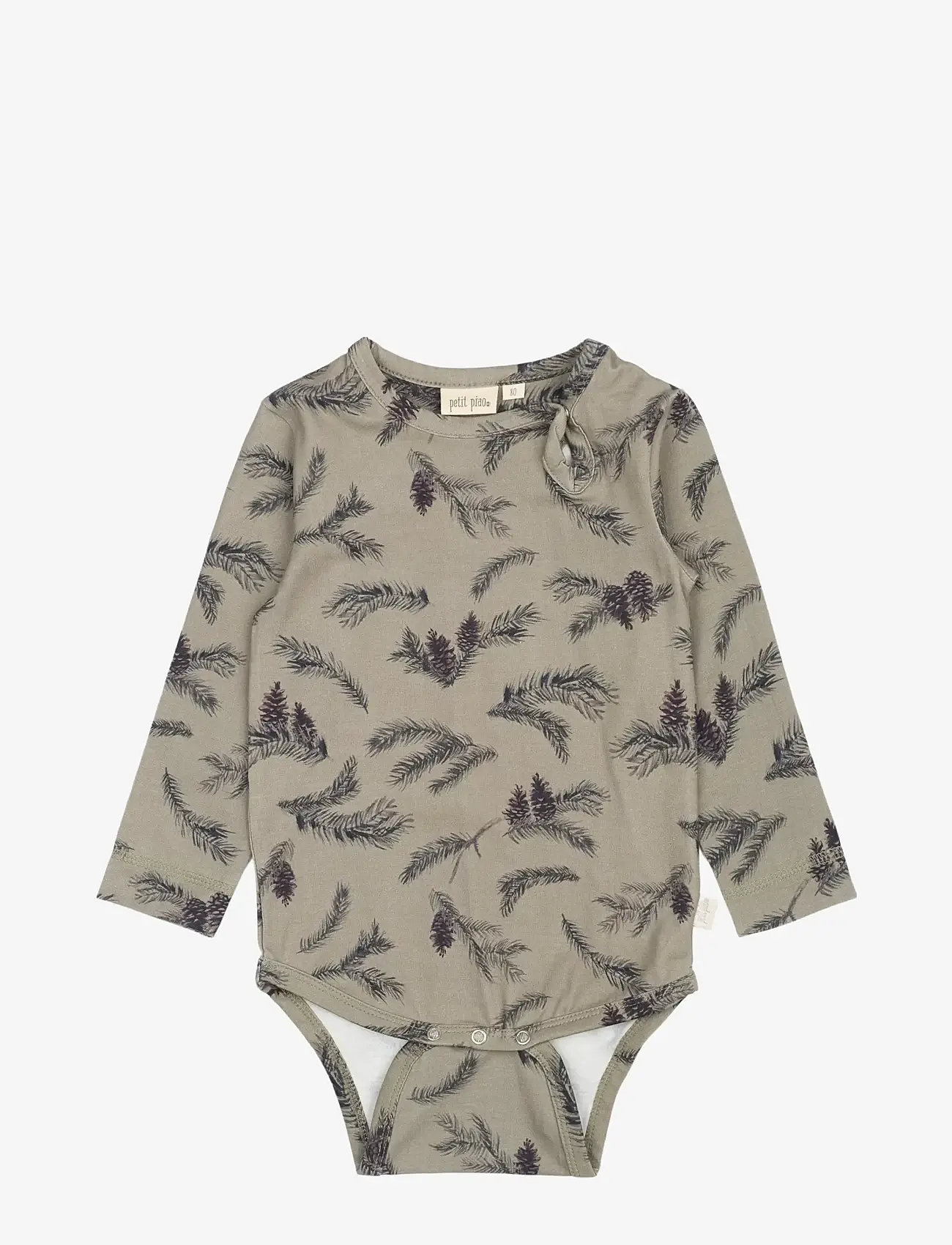 Petit Piao - Body L/S Printed - pikkade varrukatega bodid - pine - 0