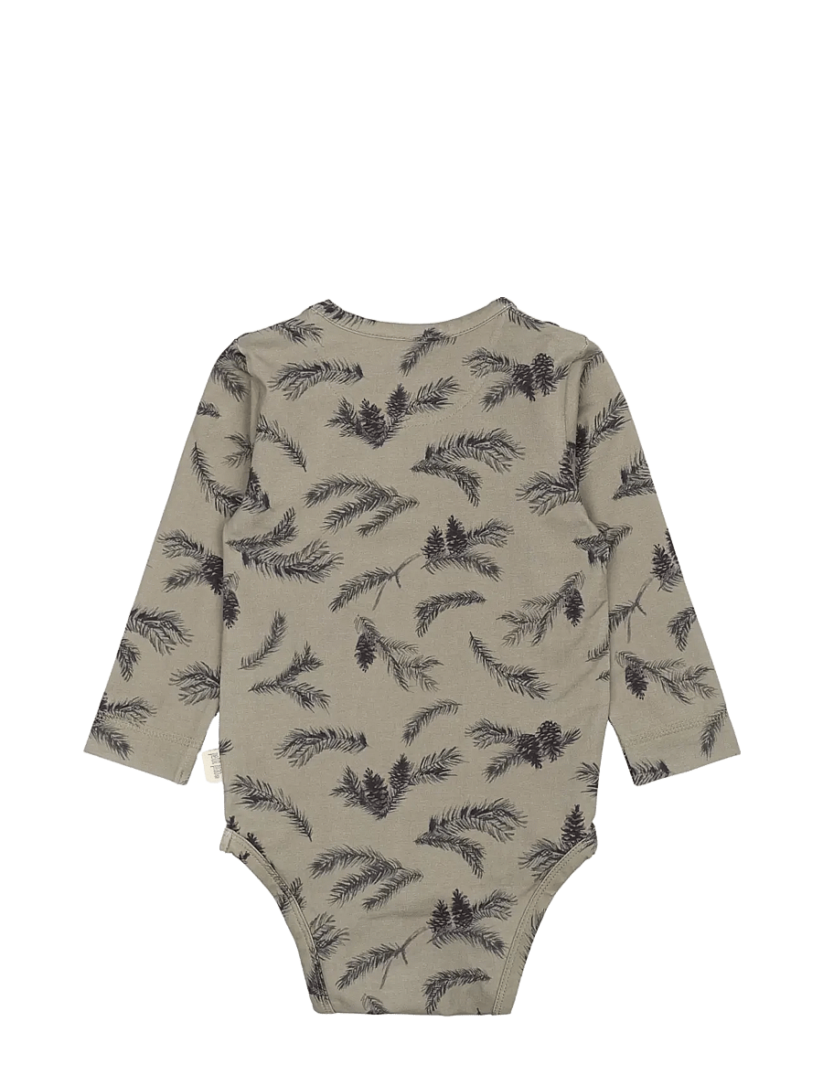 Petit Piao - Body L/S Printed - langärmelige bodys - pine - 1