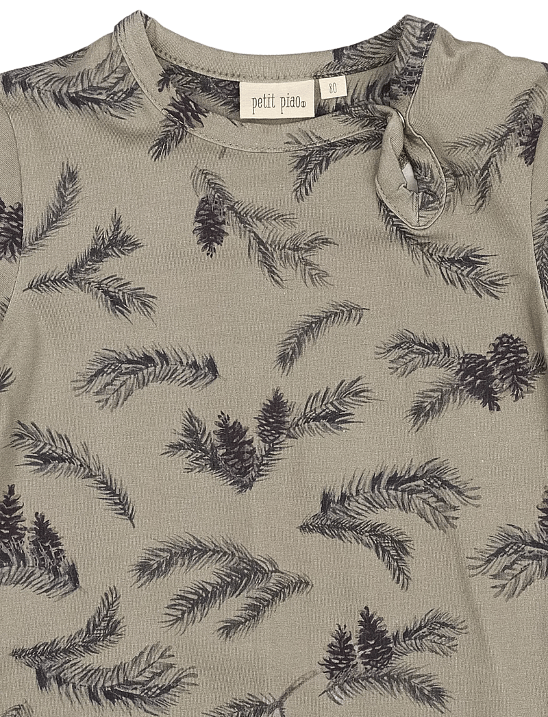 Petit Piao - Body L/S Printed - pikkade varrukatega bodid - pine - 2