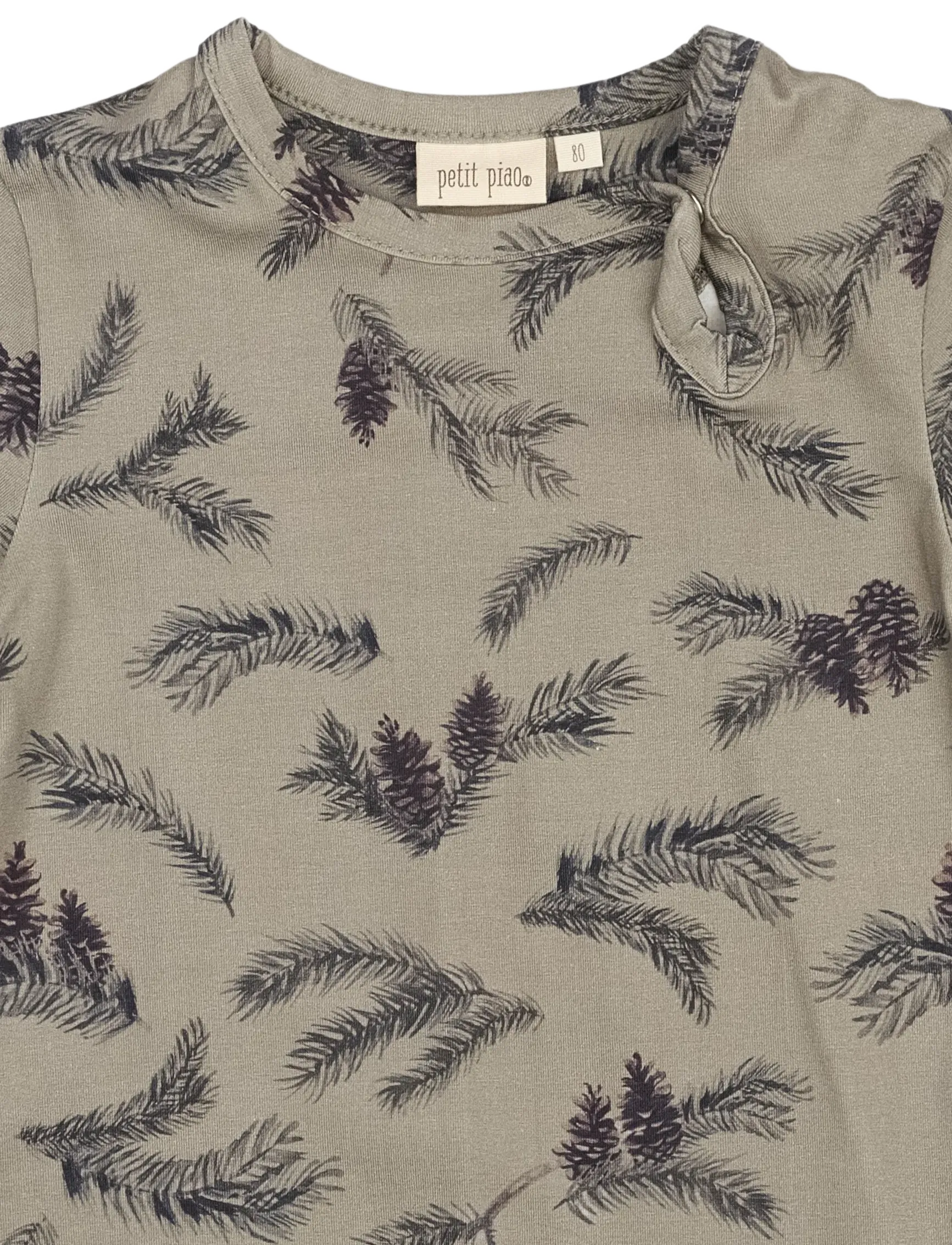 Petit Piao - Body L/S Printed - long-sleeved bodies - pine - 2