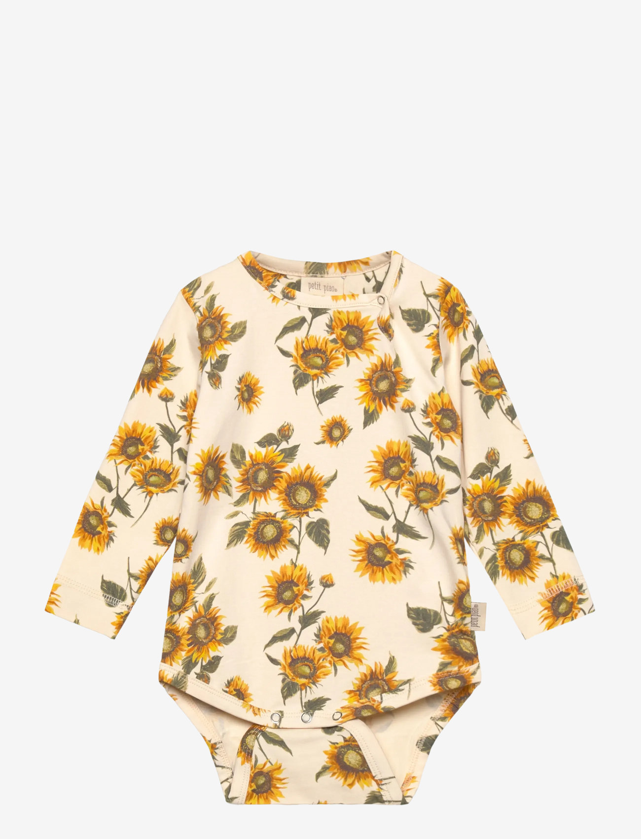Petit Piao - Body L/S Printed - pitkähihaiset bodyt - sunflower - 0