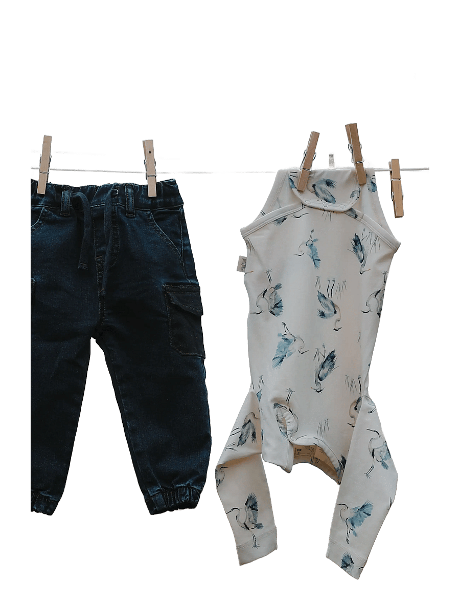 Petit Piao - PPStar L_S Body - langärmelige bodys - eggnog heron aop - 2