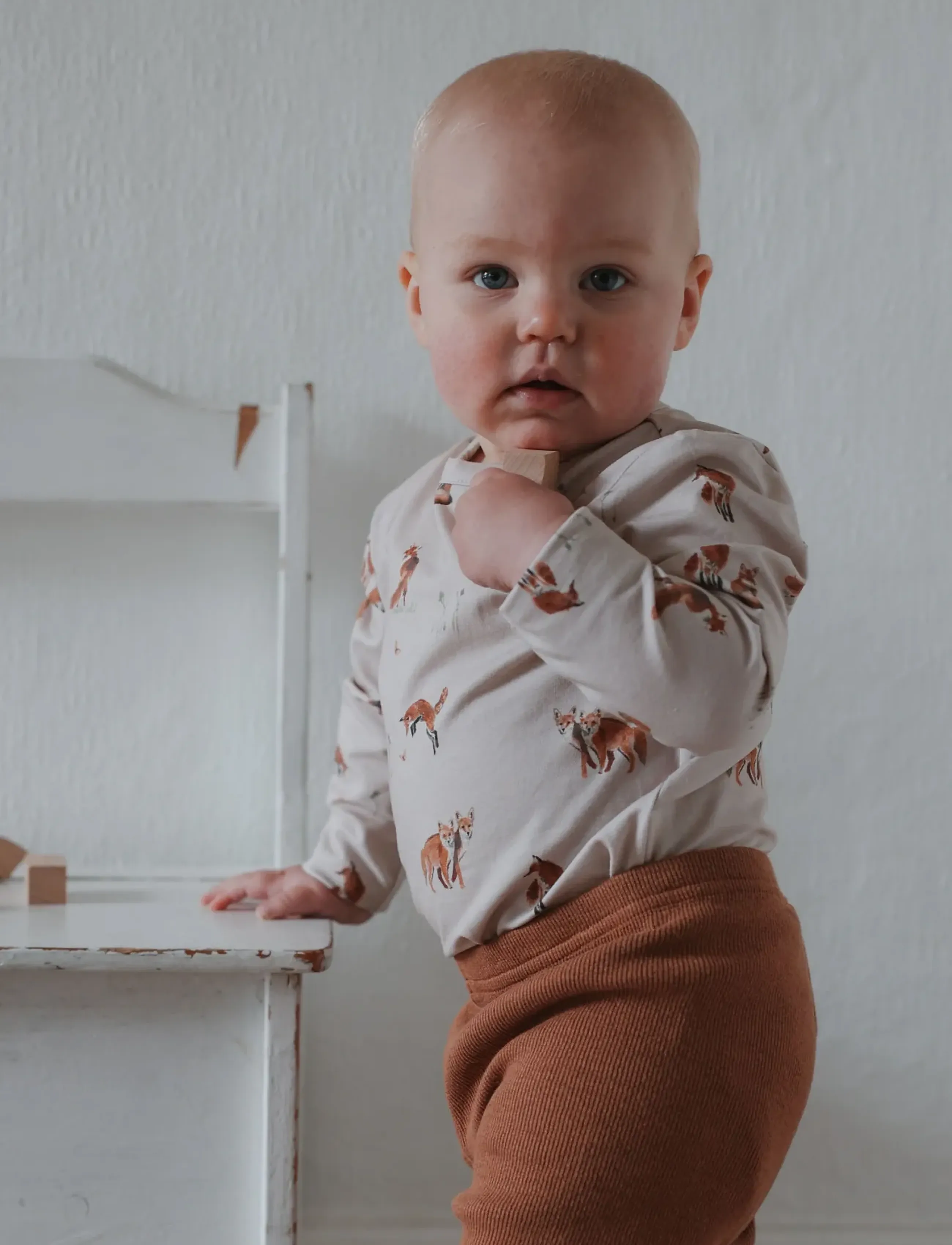 Petit Piao - PPStar L_S Body - langärmelige bodys - gray morn fox aop - 0