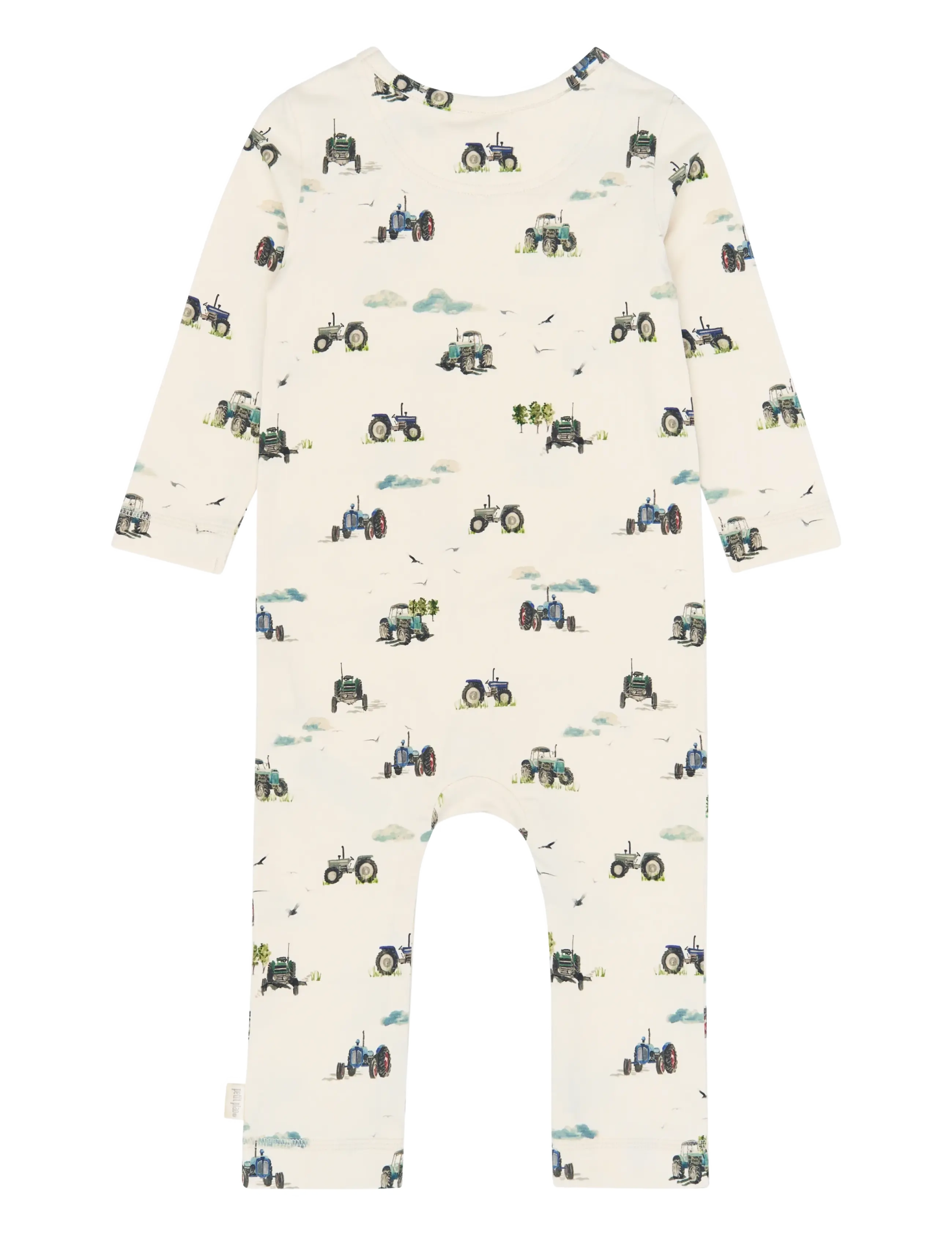 Petit Piao - PPStar L_S Jumpsuit - kombinesoonid - eggnog tractor aop - 1
