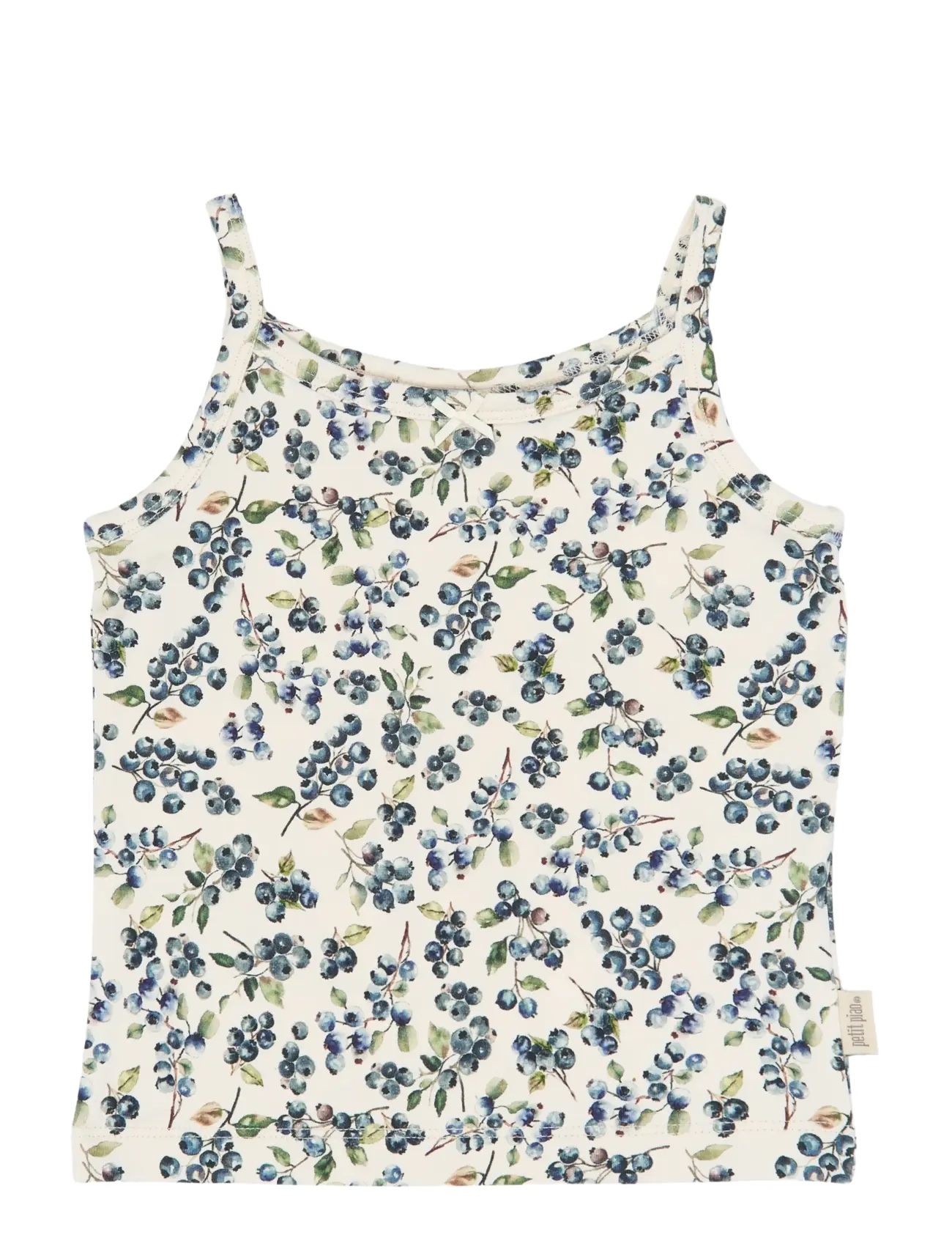 Petit Piao - PPStar Girls Undershirt 2-pack - aluskihina kantavad alussärgid - eggnog blueberry aop - 2