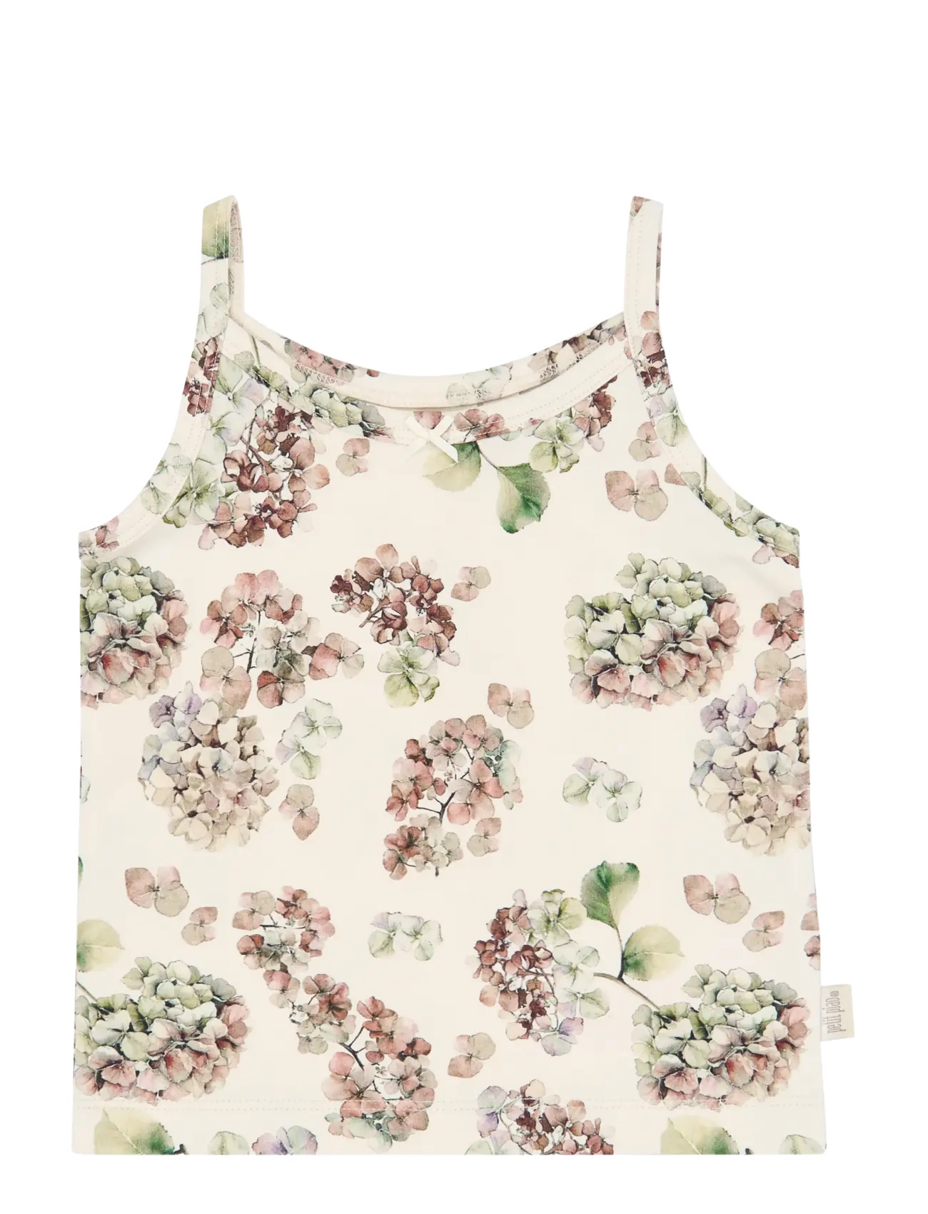 Petit Piao - PPStar Girls Undershirt 2-pack - aluskihina kantavad alussärgid - eggnog hydranger aop - 1