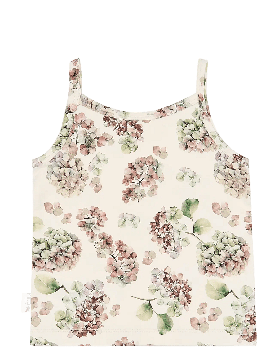Petit Piao - PPStar Girls Undershirt 2-pack - aluskihina kantavad alussärgid - eggnog hydranger aop - 2