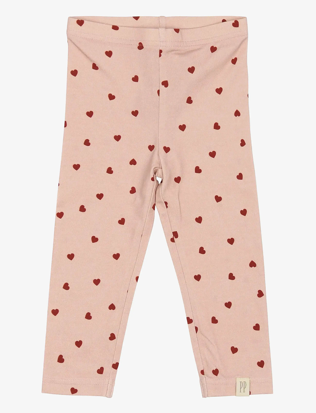 Petit Piao - Legging Printed - efterårstøj - heart - 0