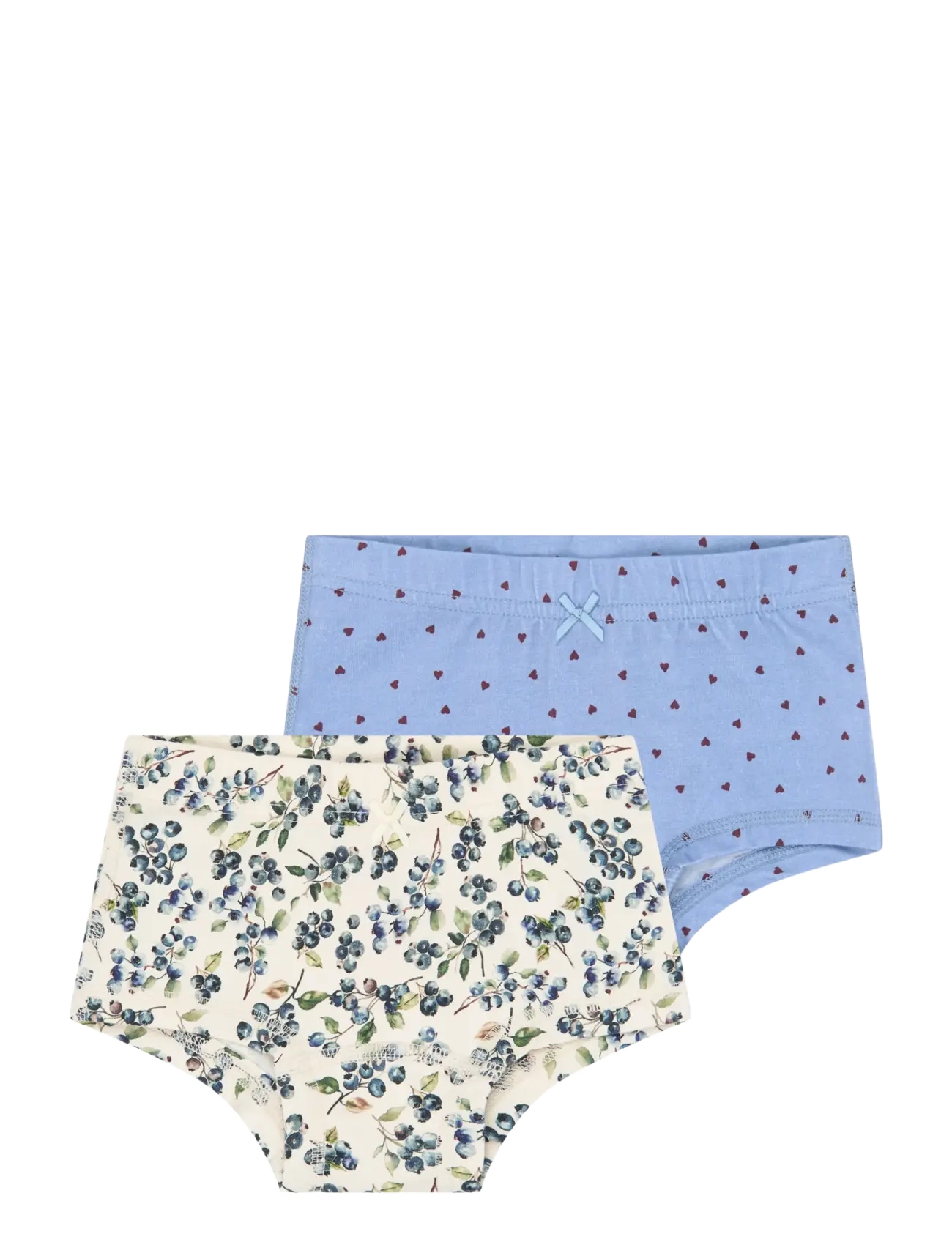Petit Piao PPStar Hipsters 2-pack - Clothing - EGGNOG BLUEBERRY AOP / cream