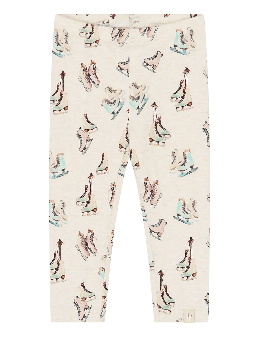 Petit Piao - PPBlizz Leggings - leggings - eggnog melange ice skate aop - 0