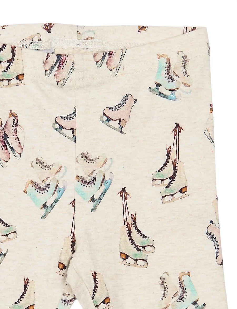 Petit Piao - PPBlizz Leggings - leggings - eggnog melange ice skate aop - 2