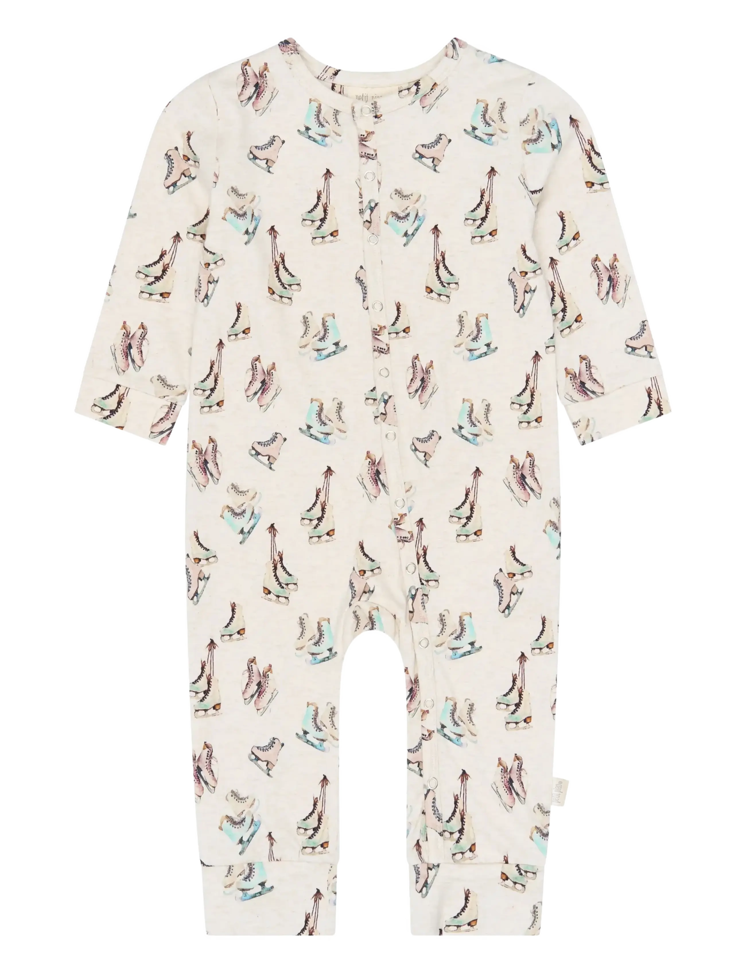 Petit Piao PPBlizz L_S Jumpsuit - Petit Piao - EGGNOG MELANGE ICE SKATE AOP / cream
