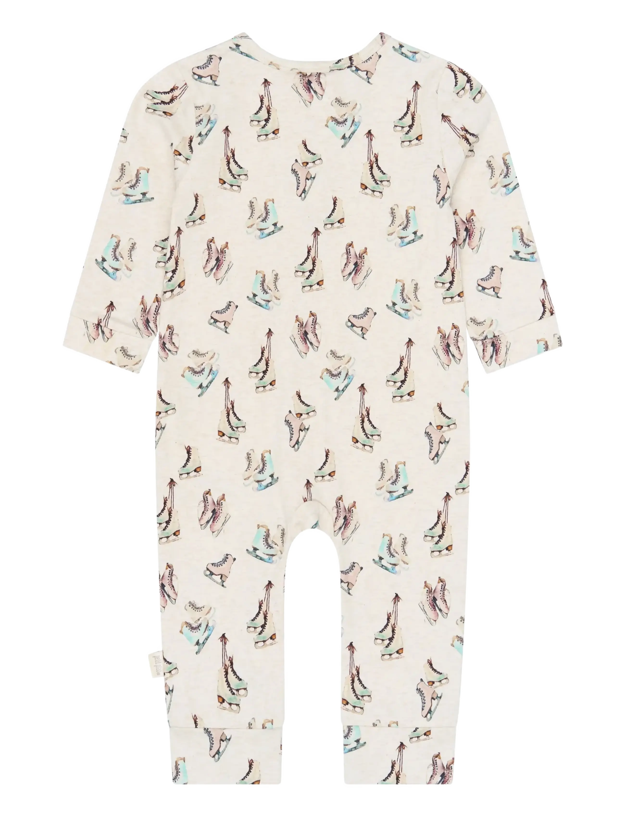 Petit Piao - PPBlizz L_S Jumpsuit - jumpsuits - eggnog melange ice skate aop - 1
